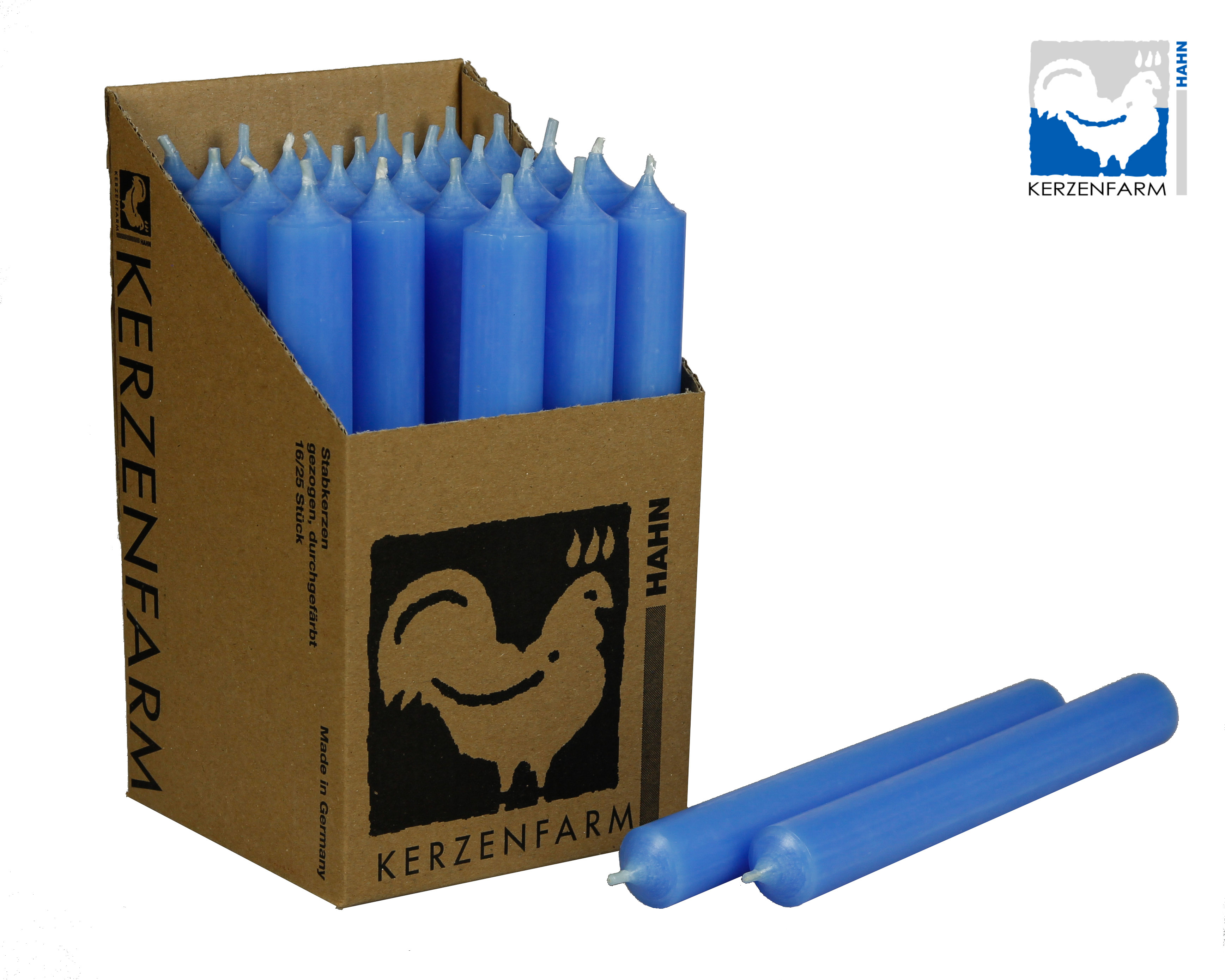 Stabkerze hellblau - 22x180mm