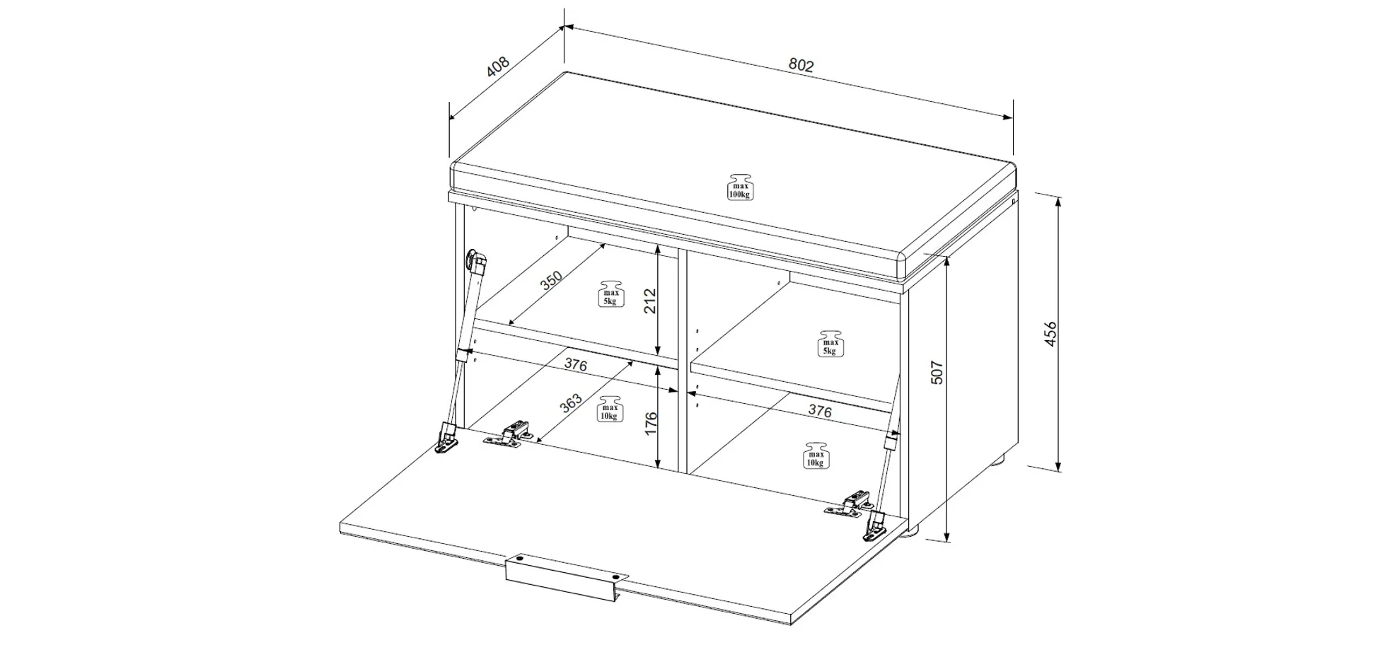 Garderobenbank, Riva Eiche - Ilaria