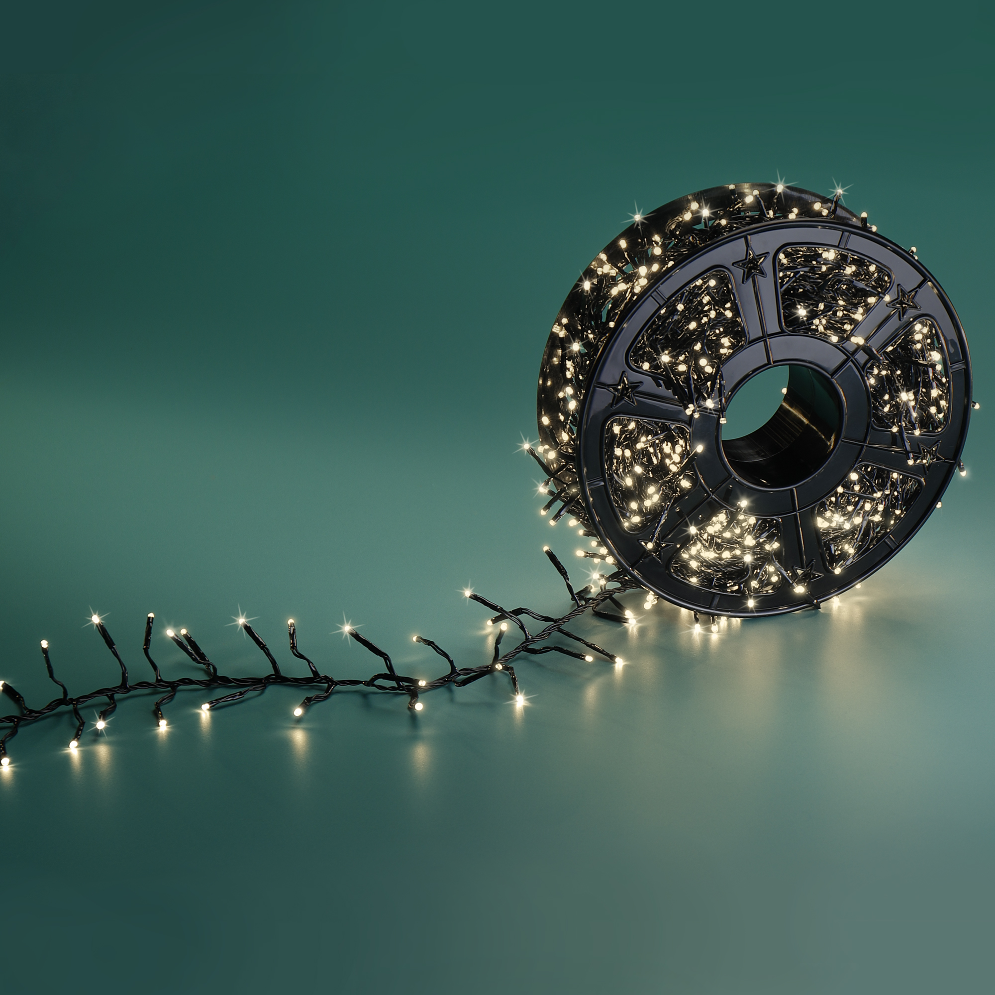 LED Basic-Beleuchtung - schwarz/warmes weiss, PVC, 5000cm-500L