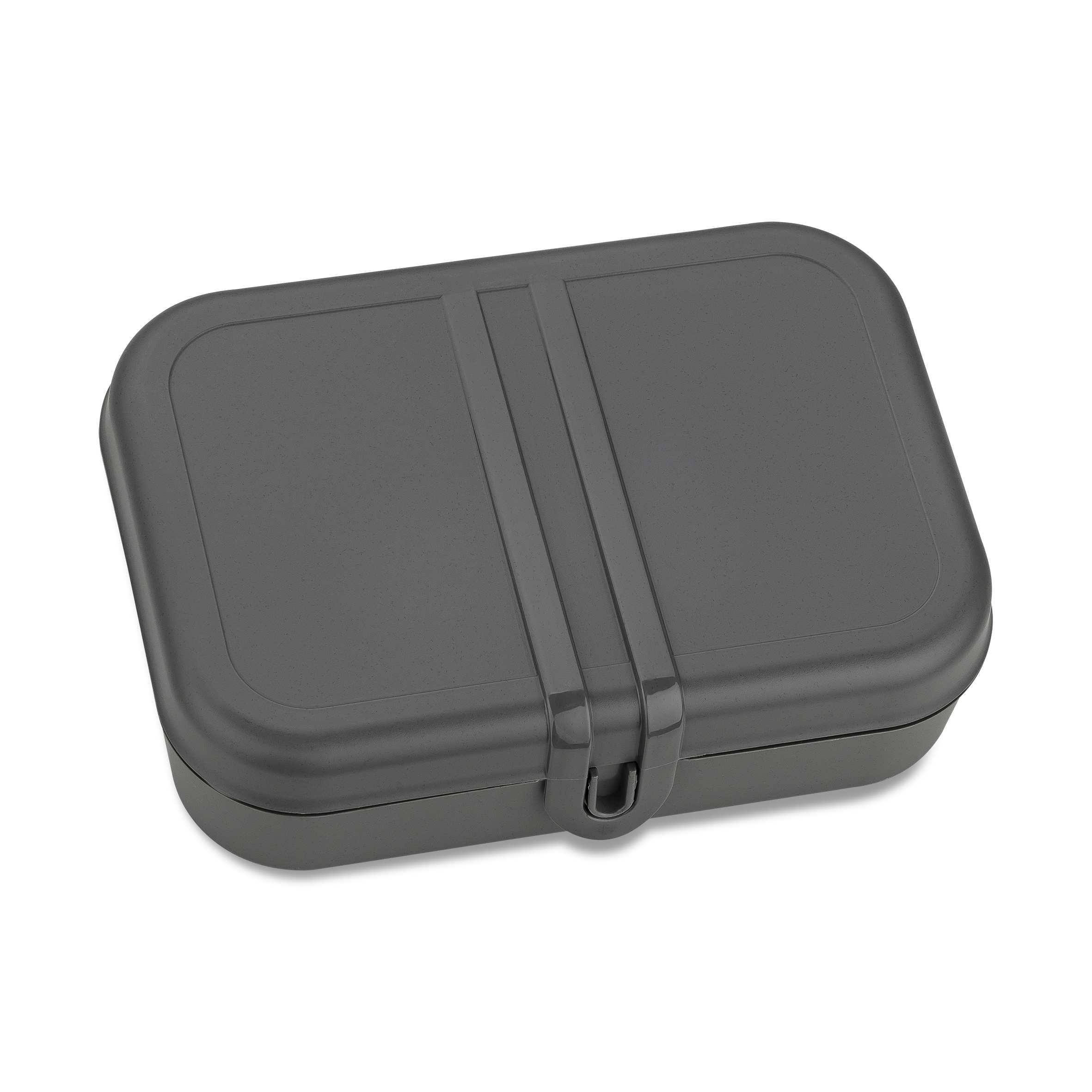 Lunchbox mit Trennsteg, nature ash grey - mit Clipverschluss, 100% CO2-neutral