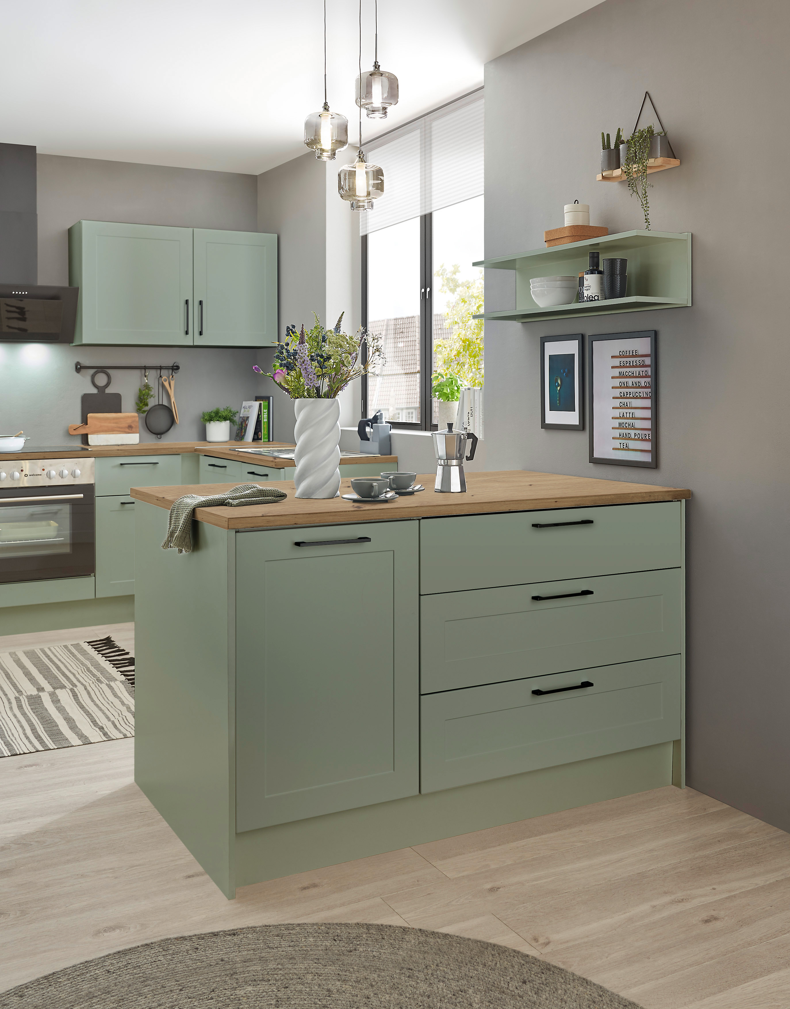 Kücheninsel, Schliffgrün  - MyStyle 9009