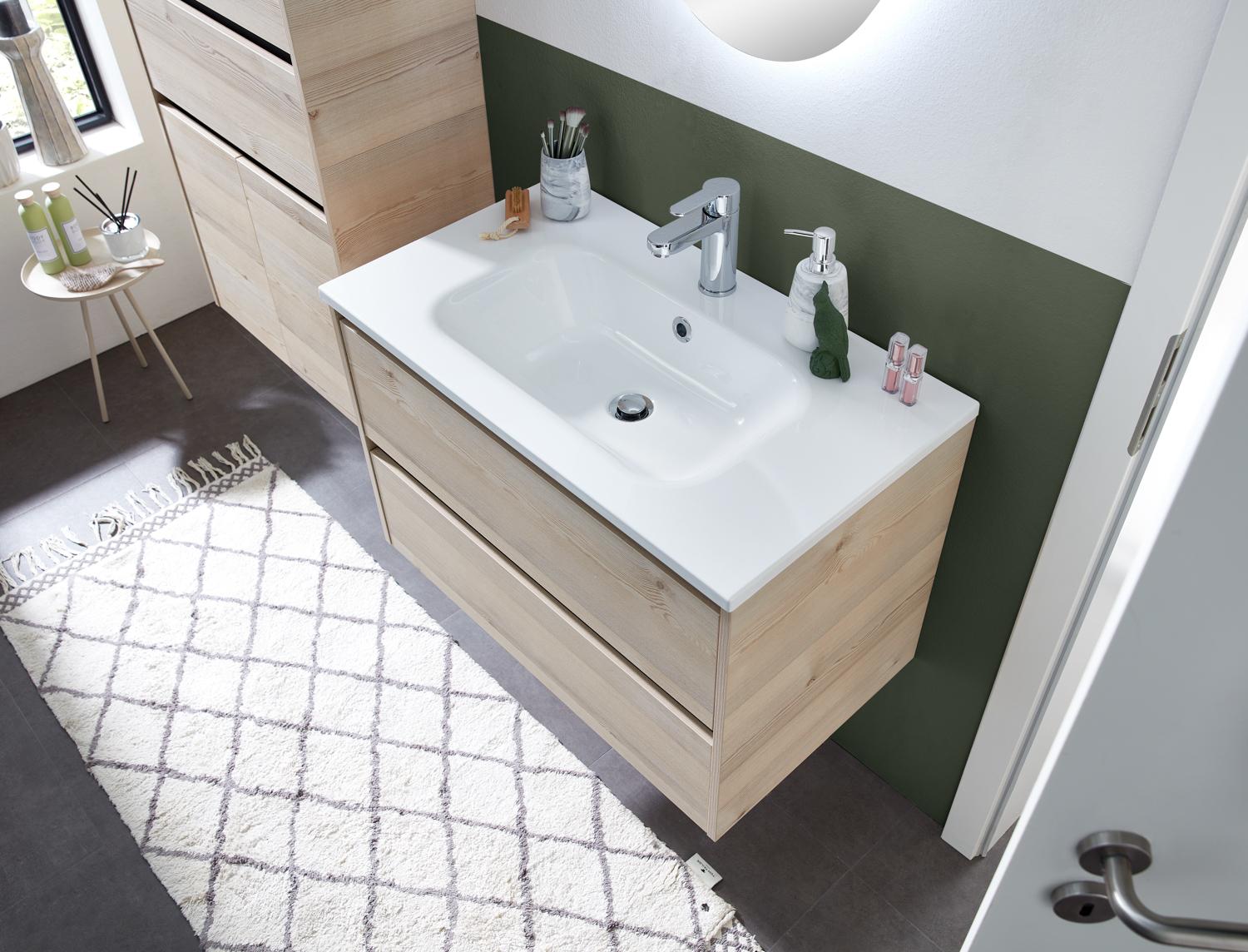 Waschtischunterschrank, Pinie, 2 Auszüge - QUICKSET - 393