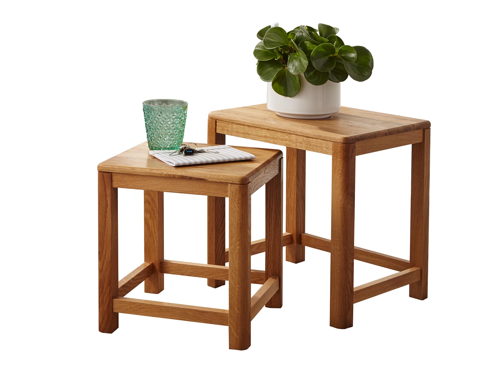 Zweisatztisch, Wildeiche massiv geölt - MYKON 288