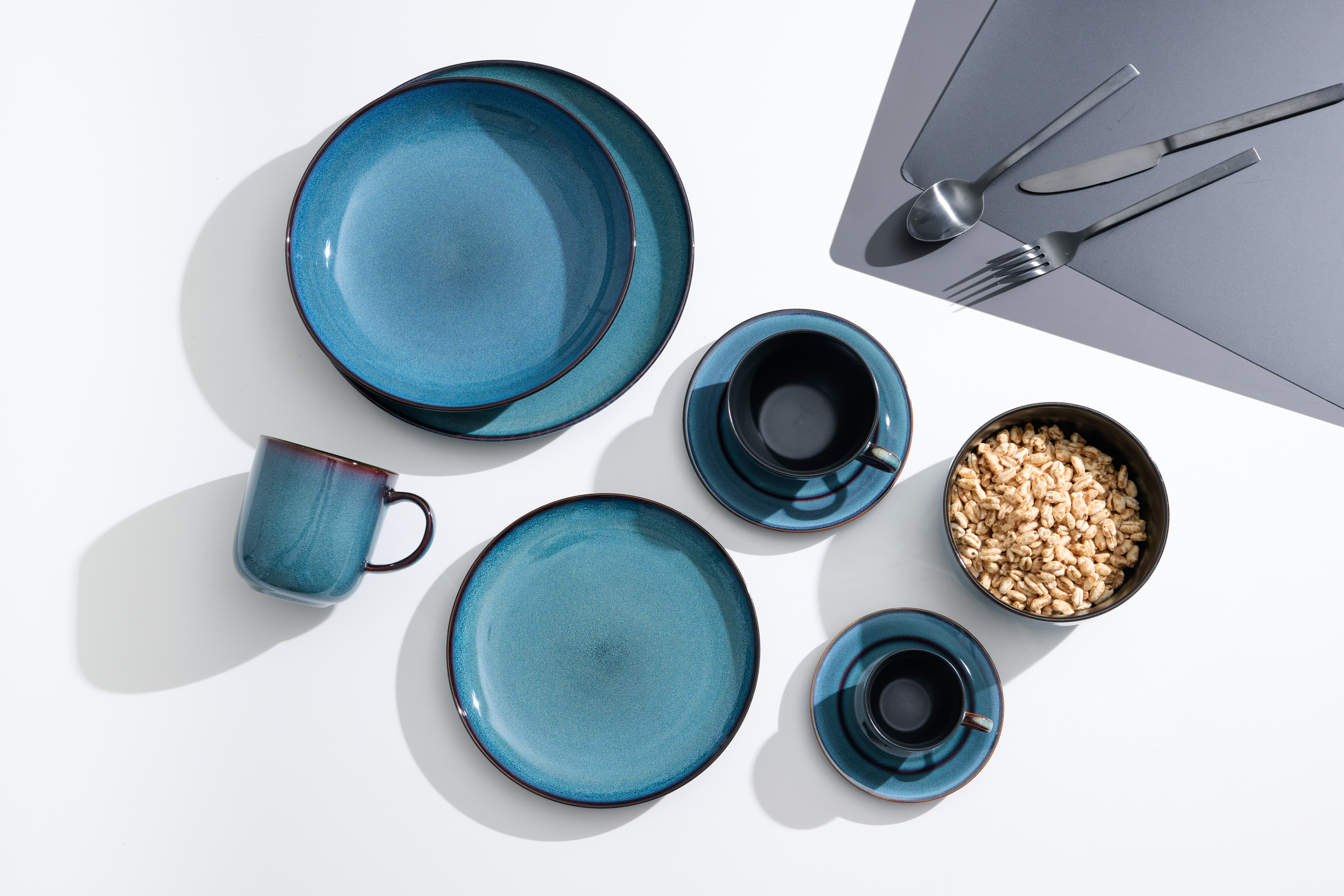 Müslischale Bali - steinzeug, blau, 14,5cm