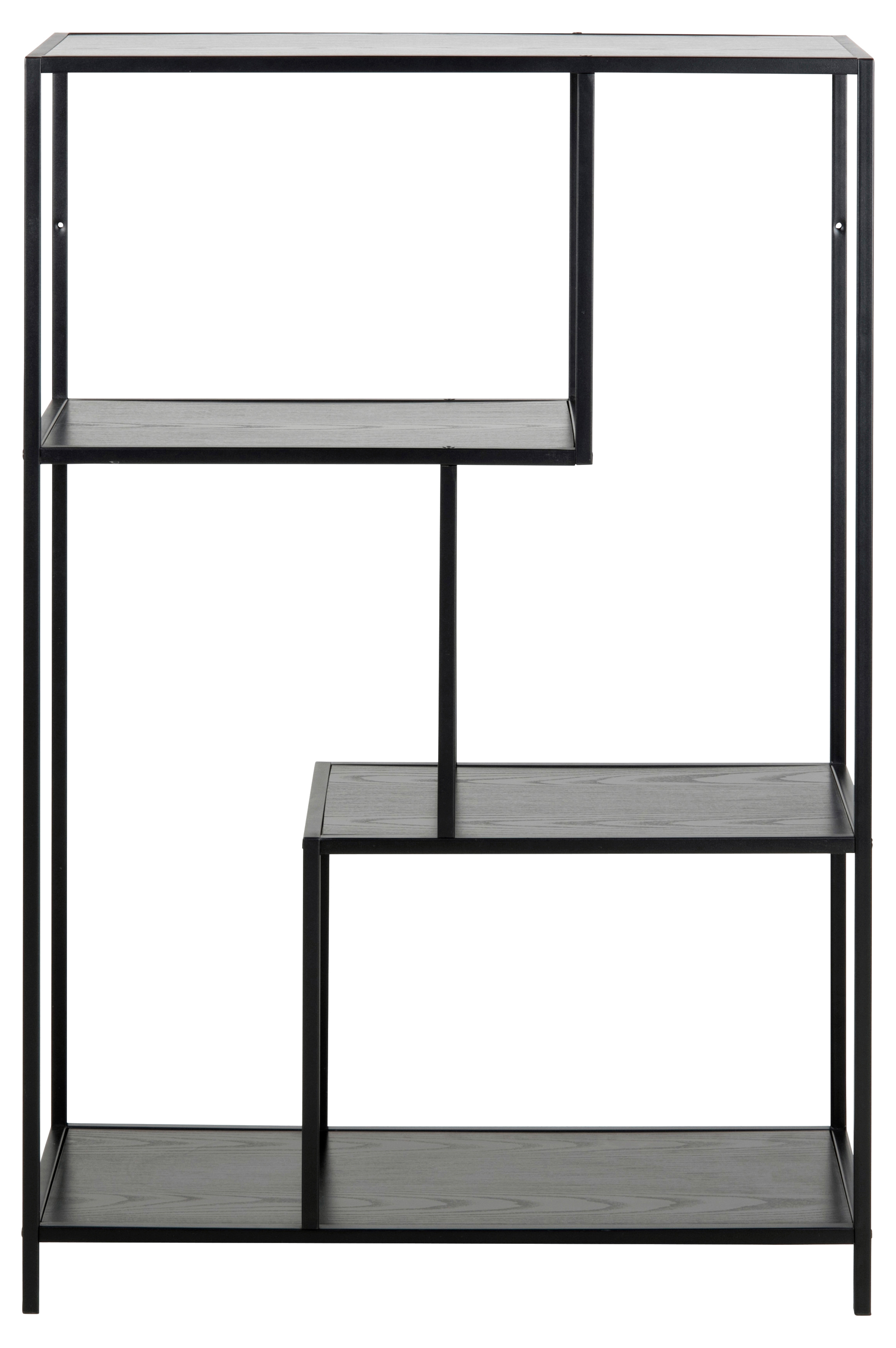 Bücherregal, Melamin Esche schwarz - Auroa