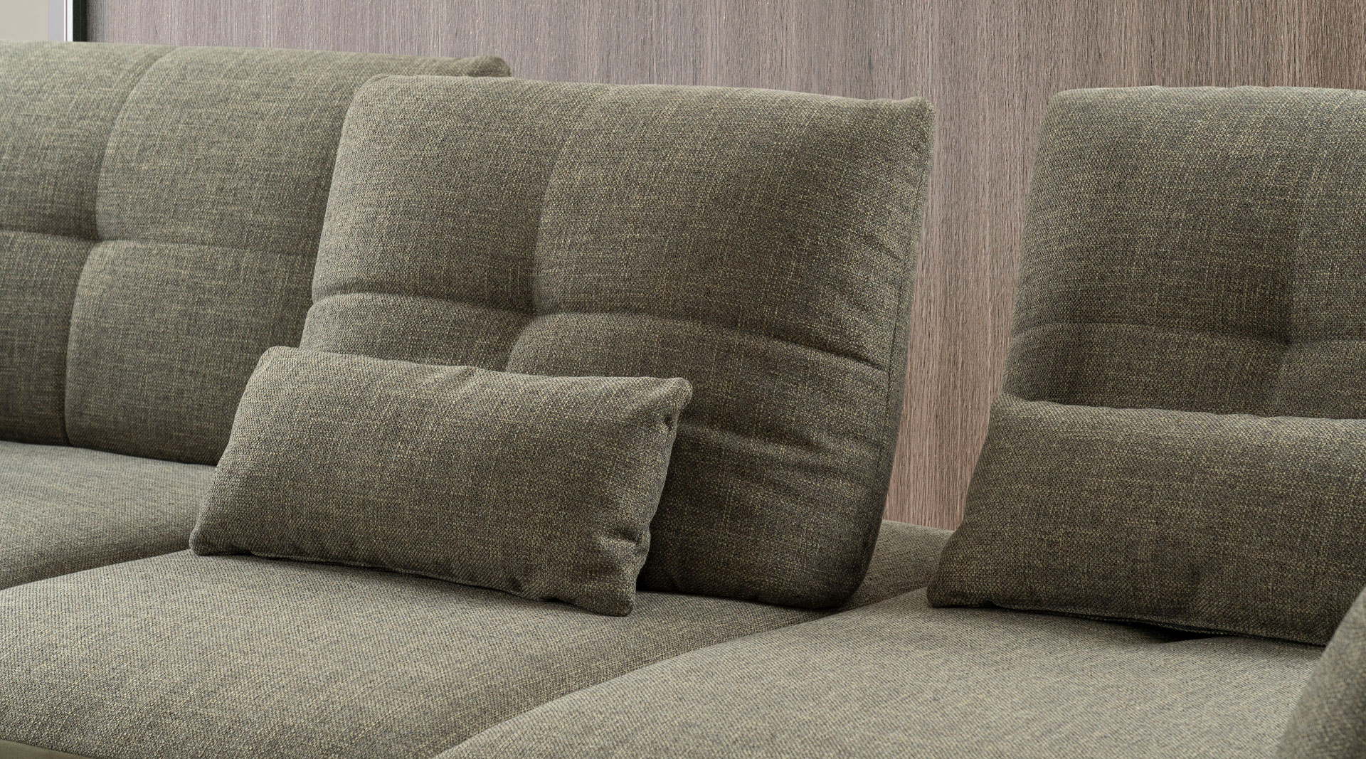 Ecksofa, Stoff olive - LS 700821