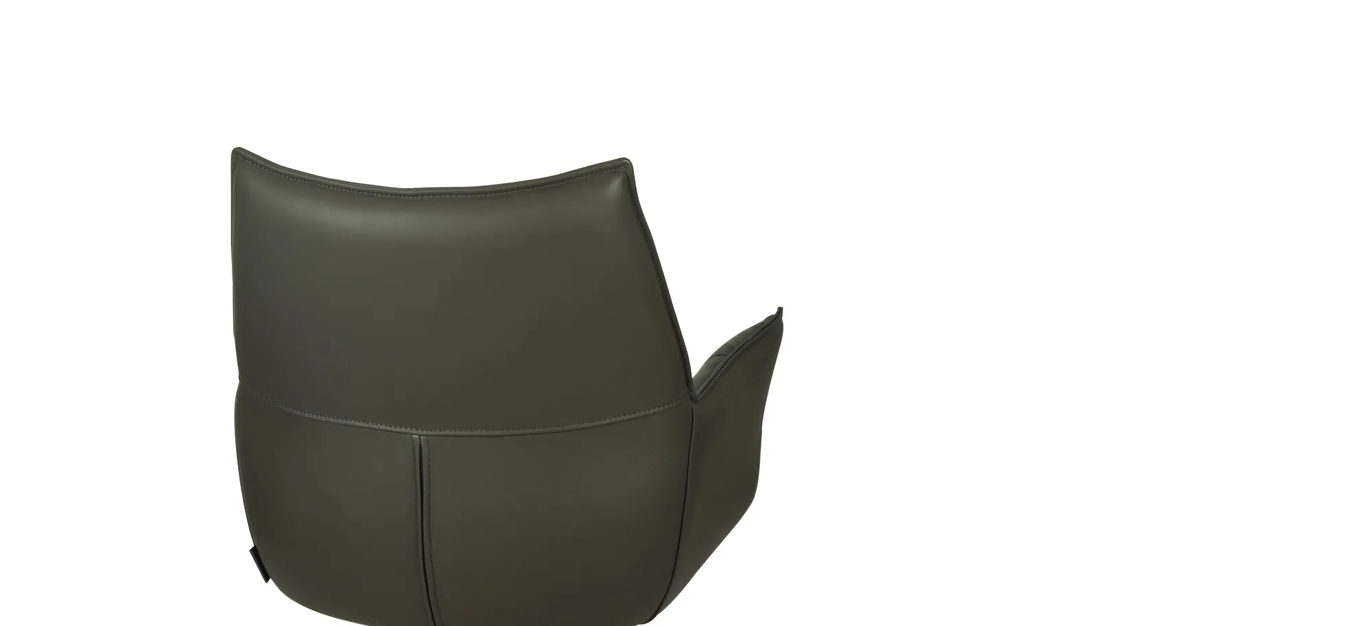 Armlehnstuhl, Leder Chocolate, drehbar - Makana