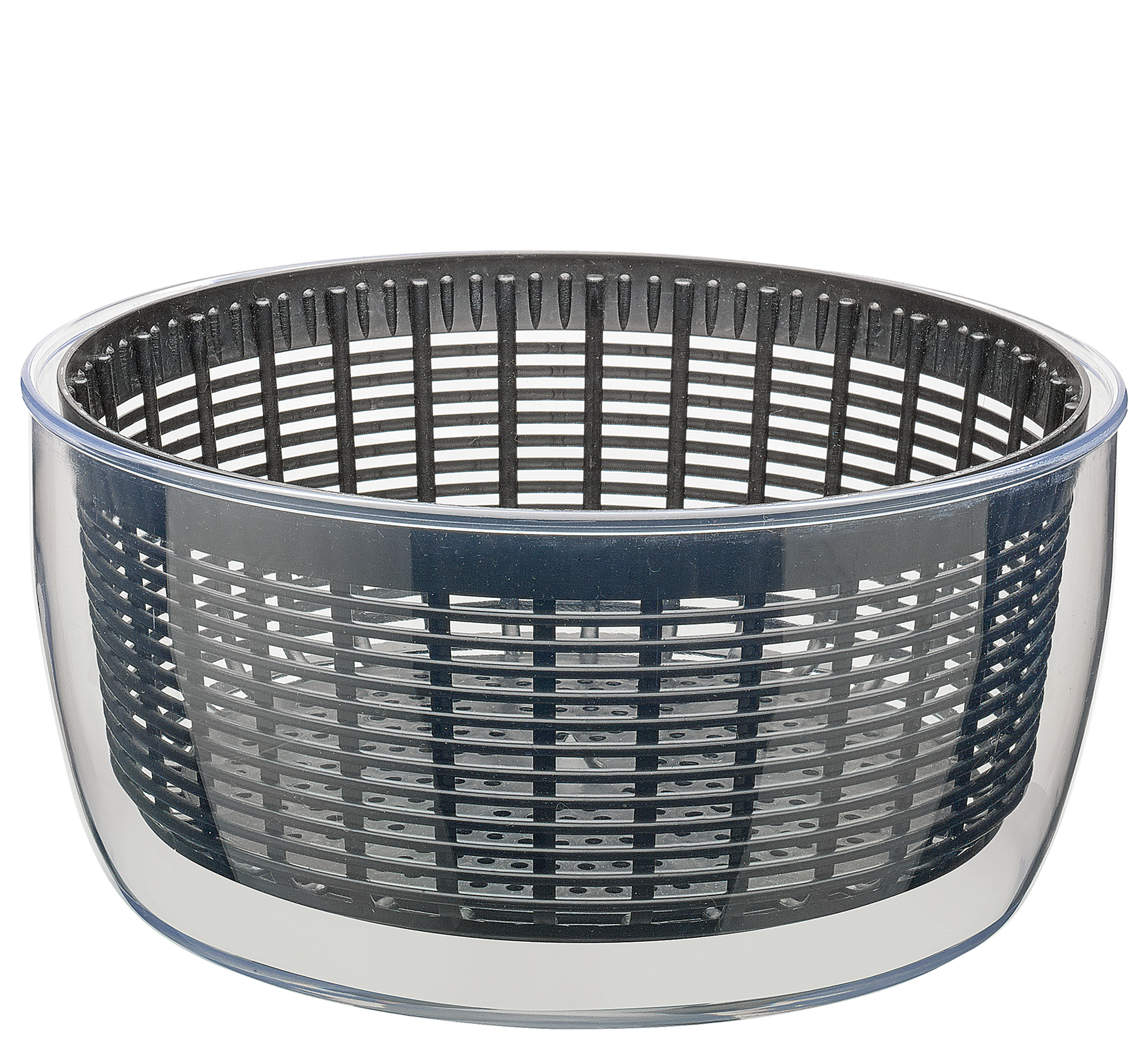 Salatschleuder Compacto - Kunststoff, schwarz/transparent, 3,25l