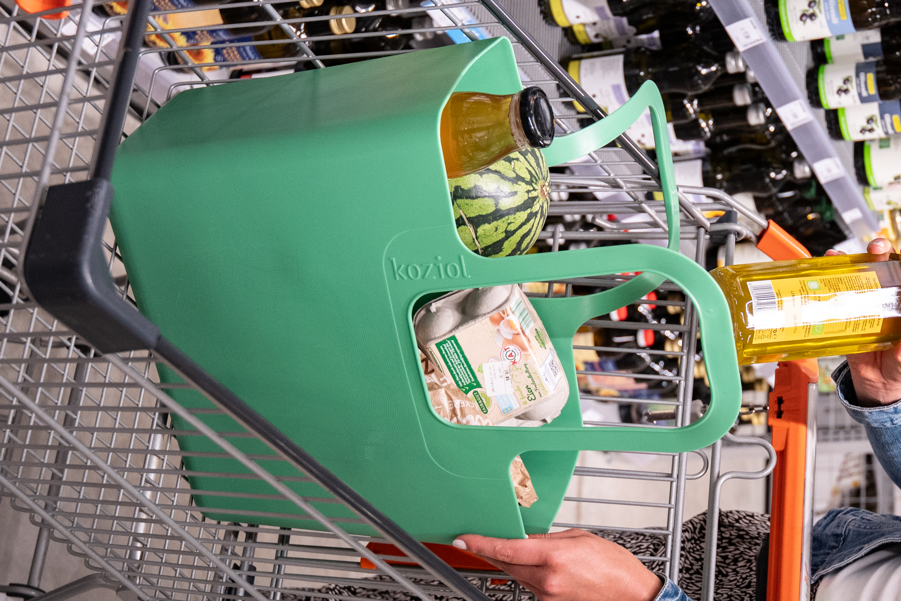 Shopper "Tasche XL" - mid green, ca. 21,5x44x54cm