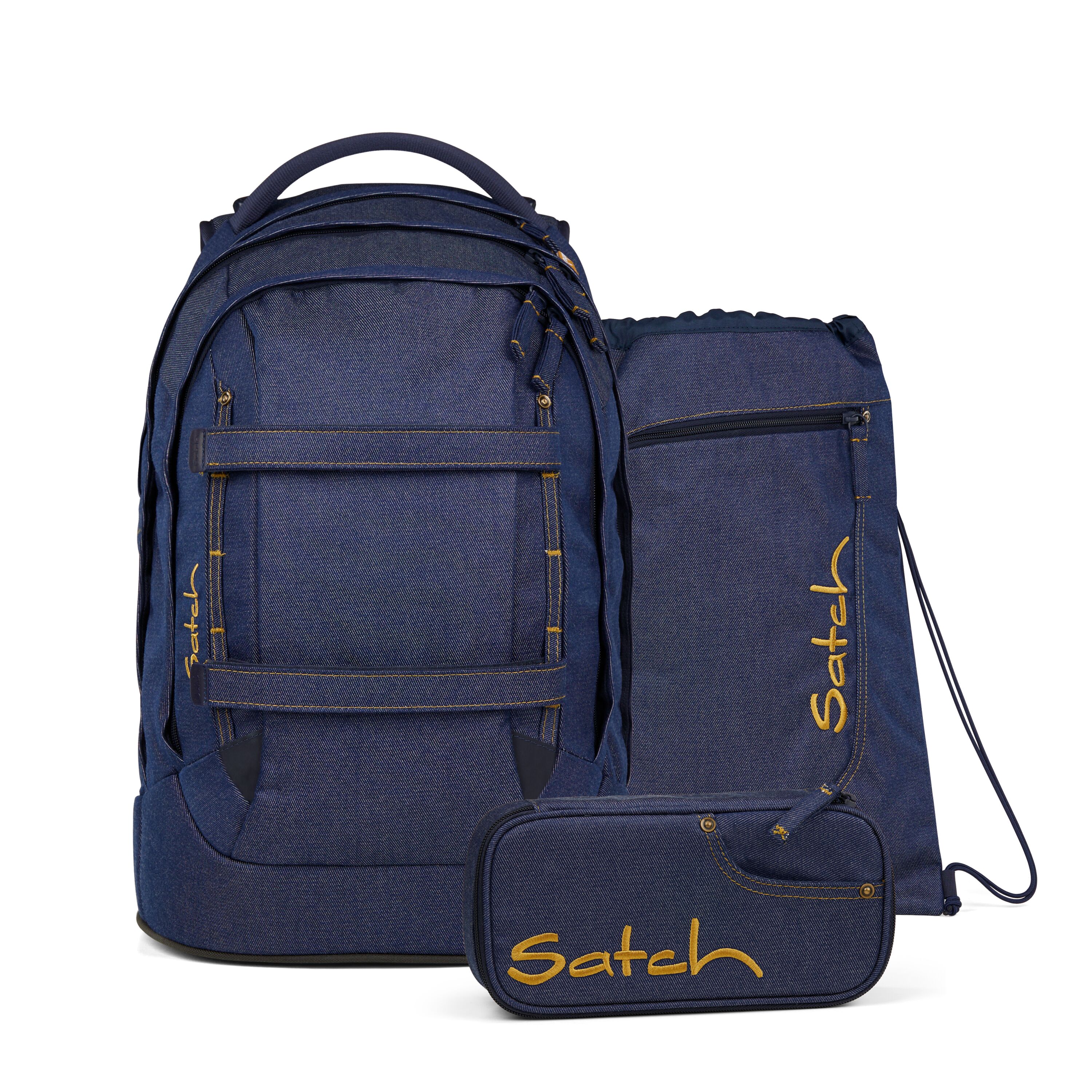 Schulrucksack Set Denim Blue - Satch Pack Set