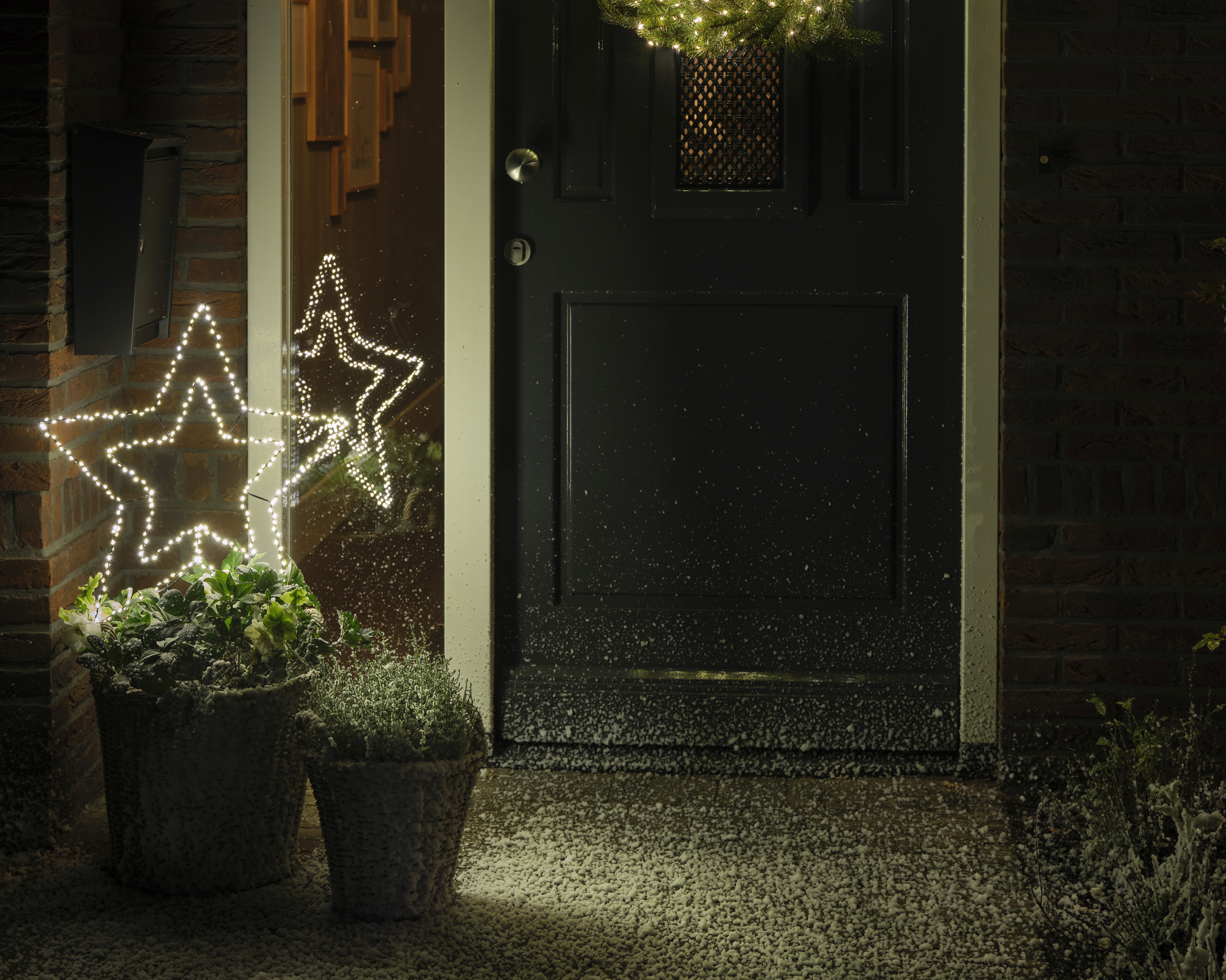 LED Stabbeleuchtung - schwarz/warmes weiss, Metall, Ø58-L0.60cm-275L
