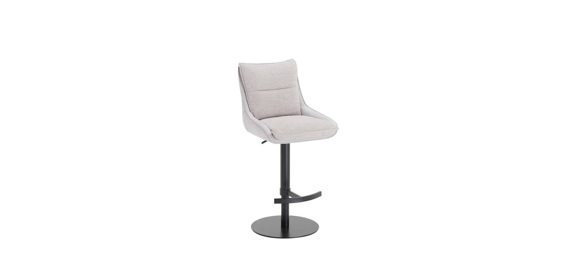 Barhocker, höhenverstellbar, Bezug silver - Mandy
