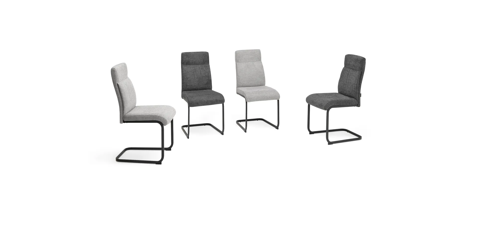 Schwingstuhl, Stoff anthrazit - Maida