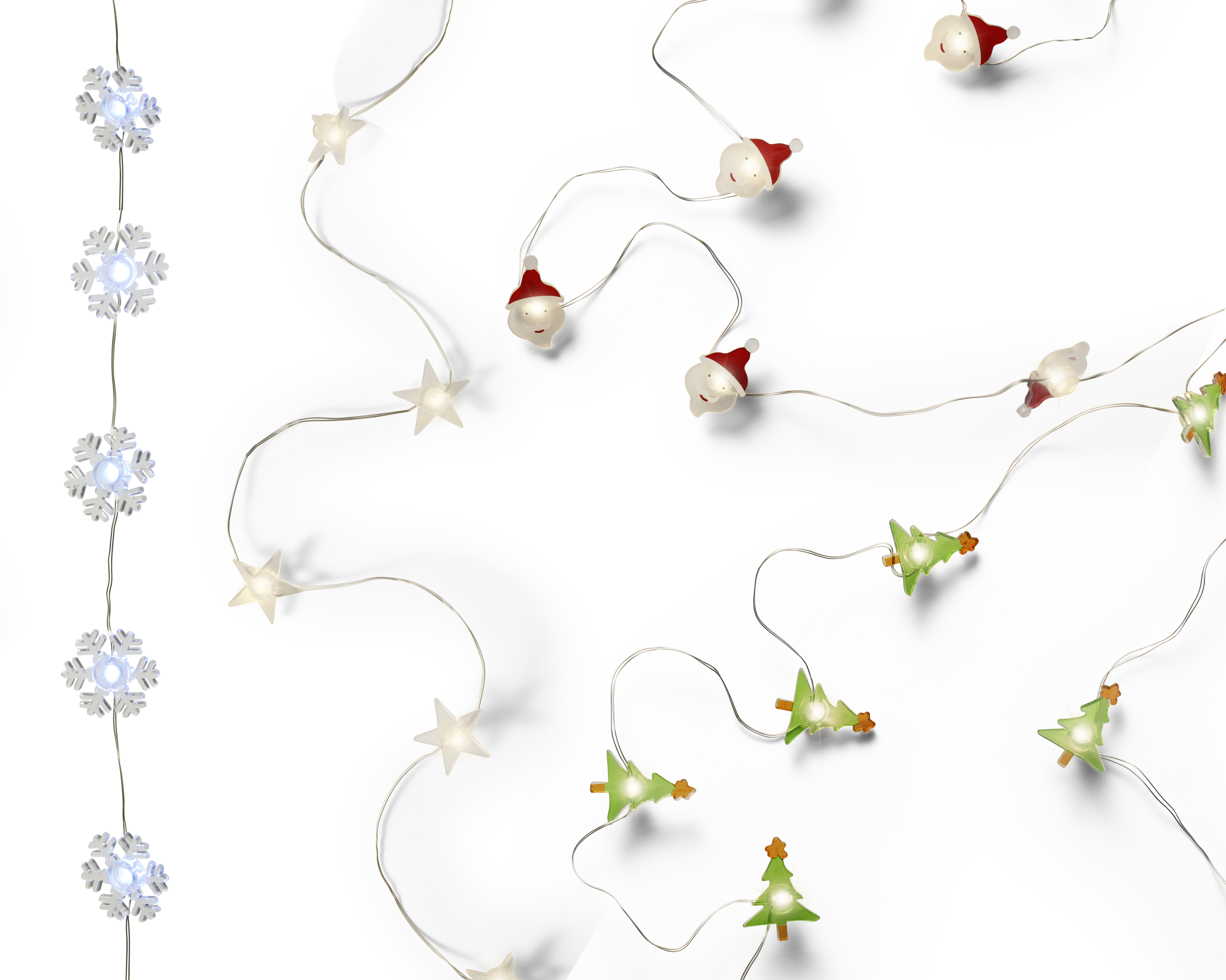 LED Deco Strang - silber/warmes weiss/kaltweiss, Plastik, 90cm-10L