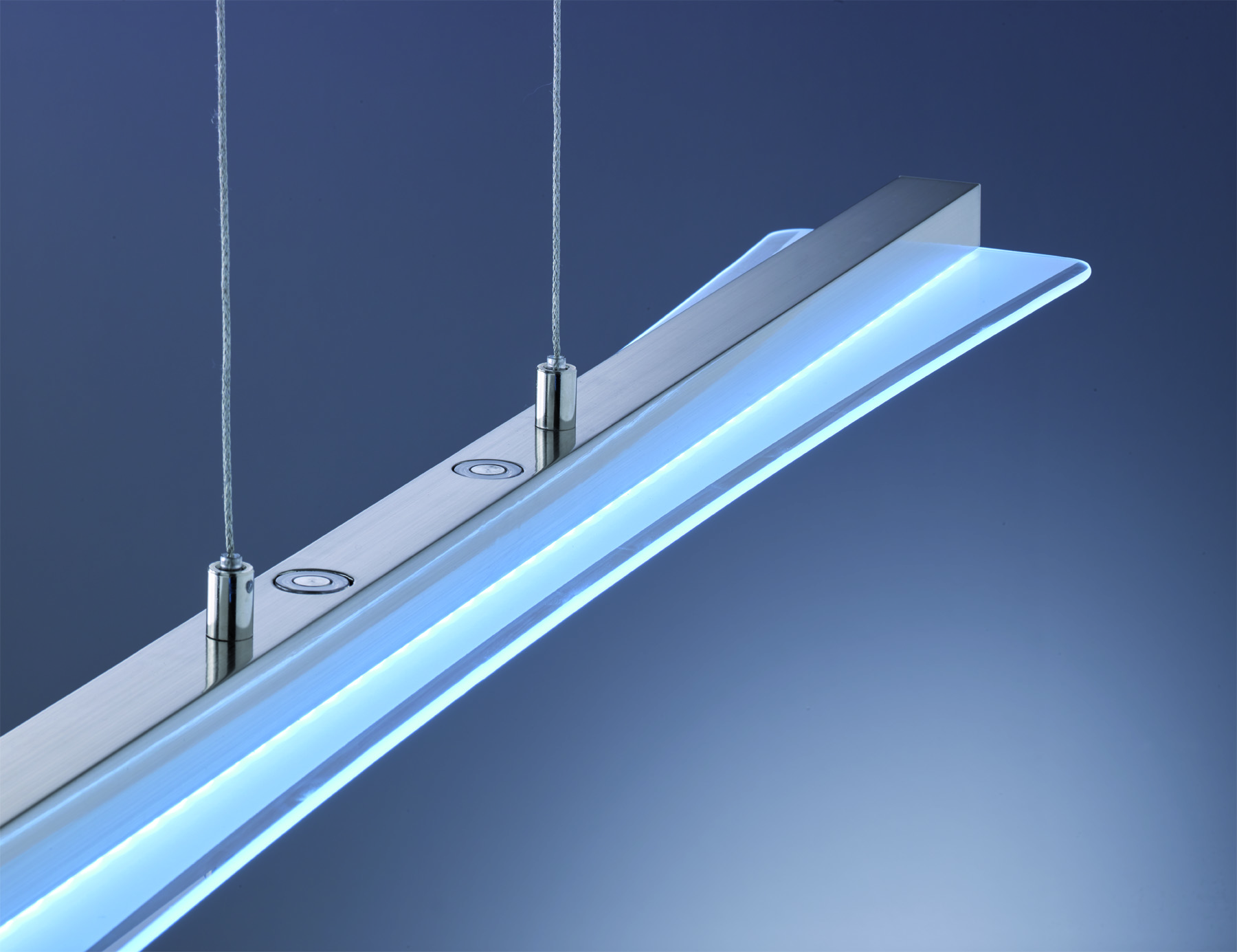 Pendelleuchte Smash - 1flg., Metall/Nickel matt,100x150 cm