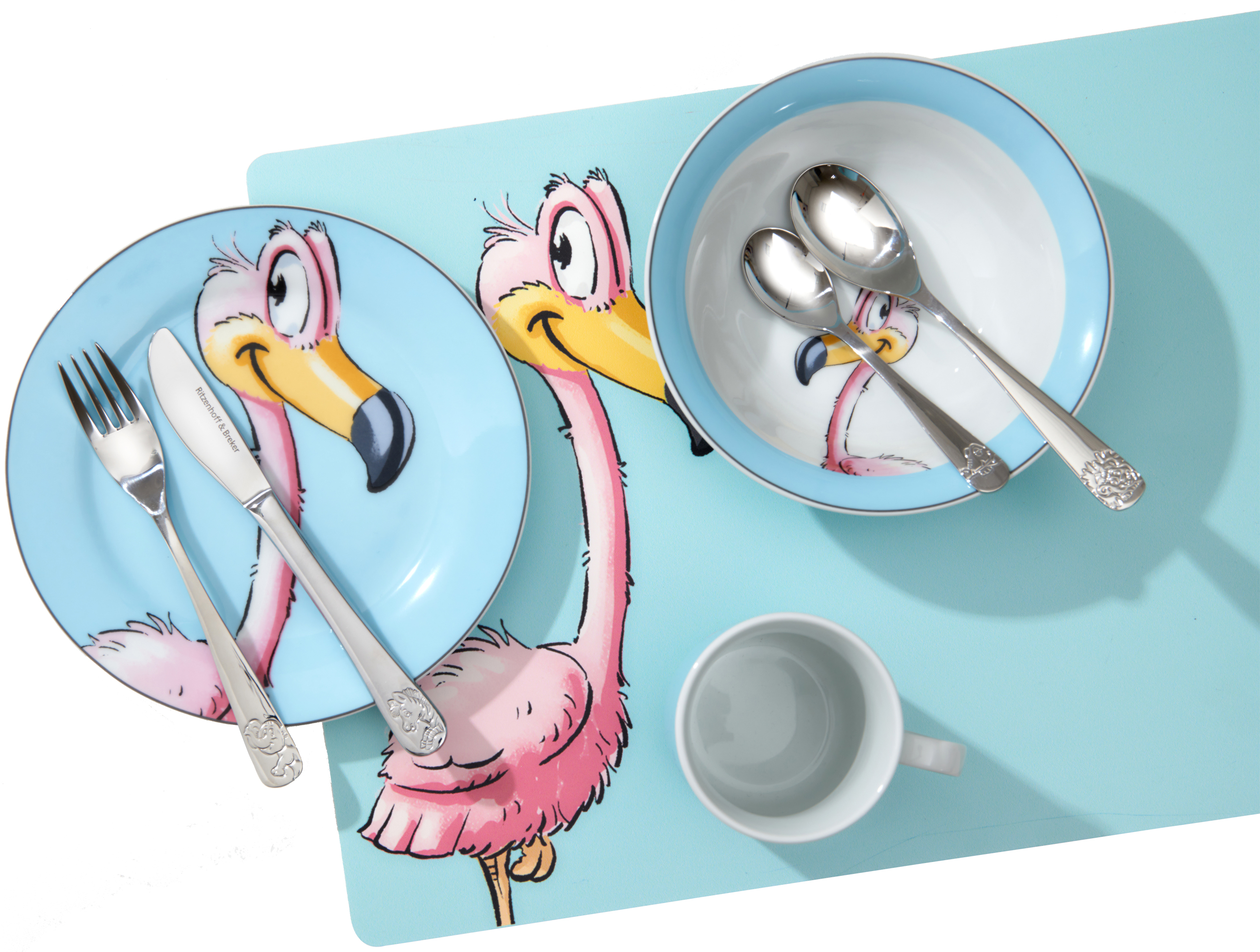 Platzmatte Happy Zoo Flo 30 x 45 cm - Kunststoff, rechteckig