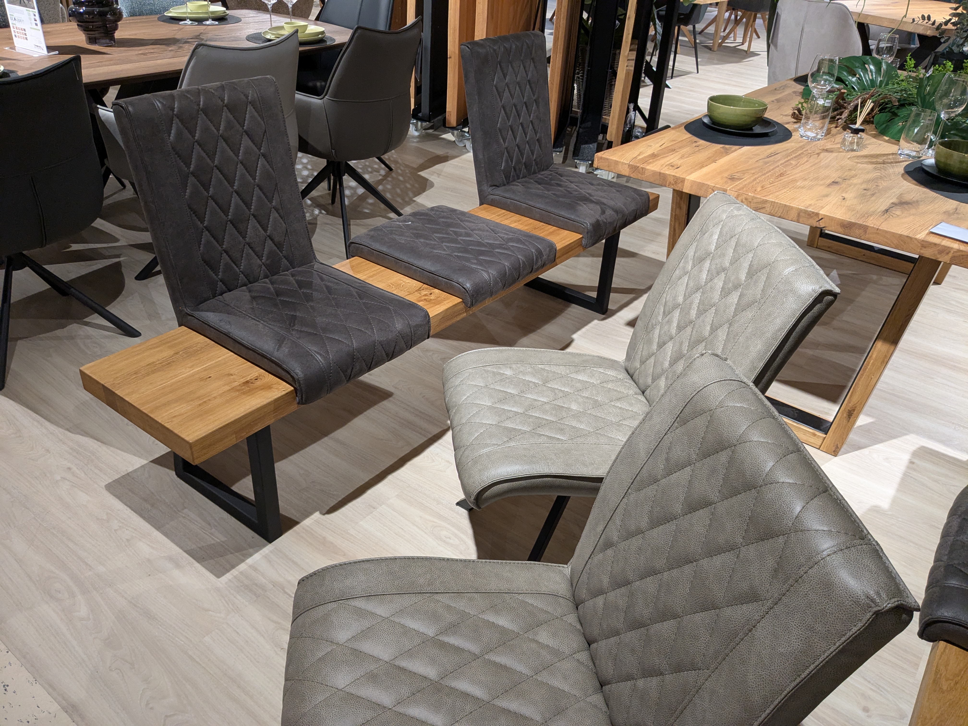 Sitzkombination, Wildeiche, Dark Brown - Cambridge/Clifton