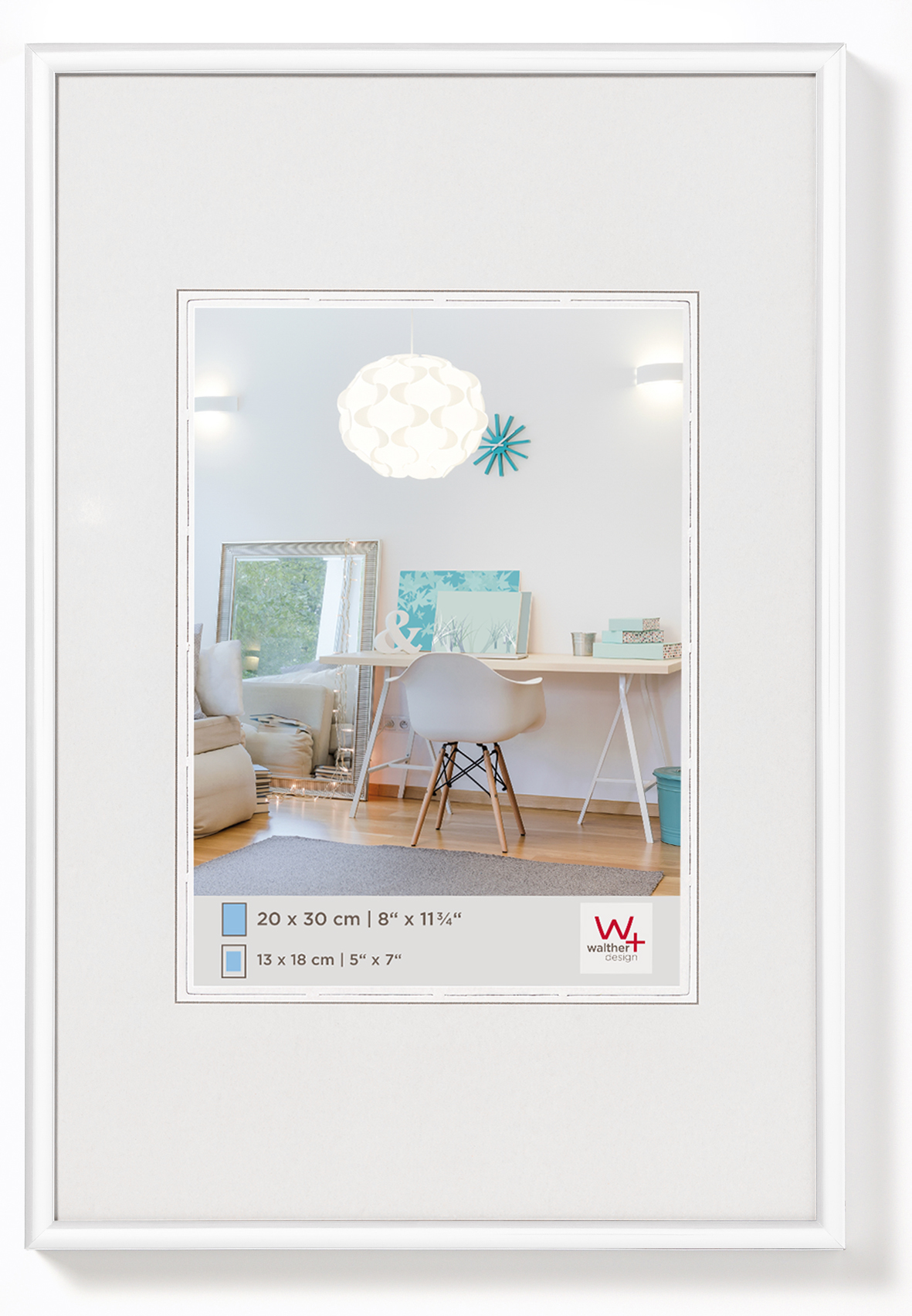 Bilderrahmen, New Lifestyle, Kunststoffprofil - 60X90 WEISS
