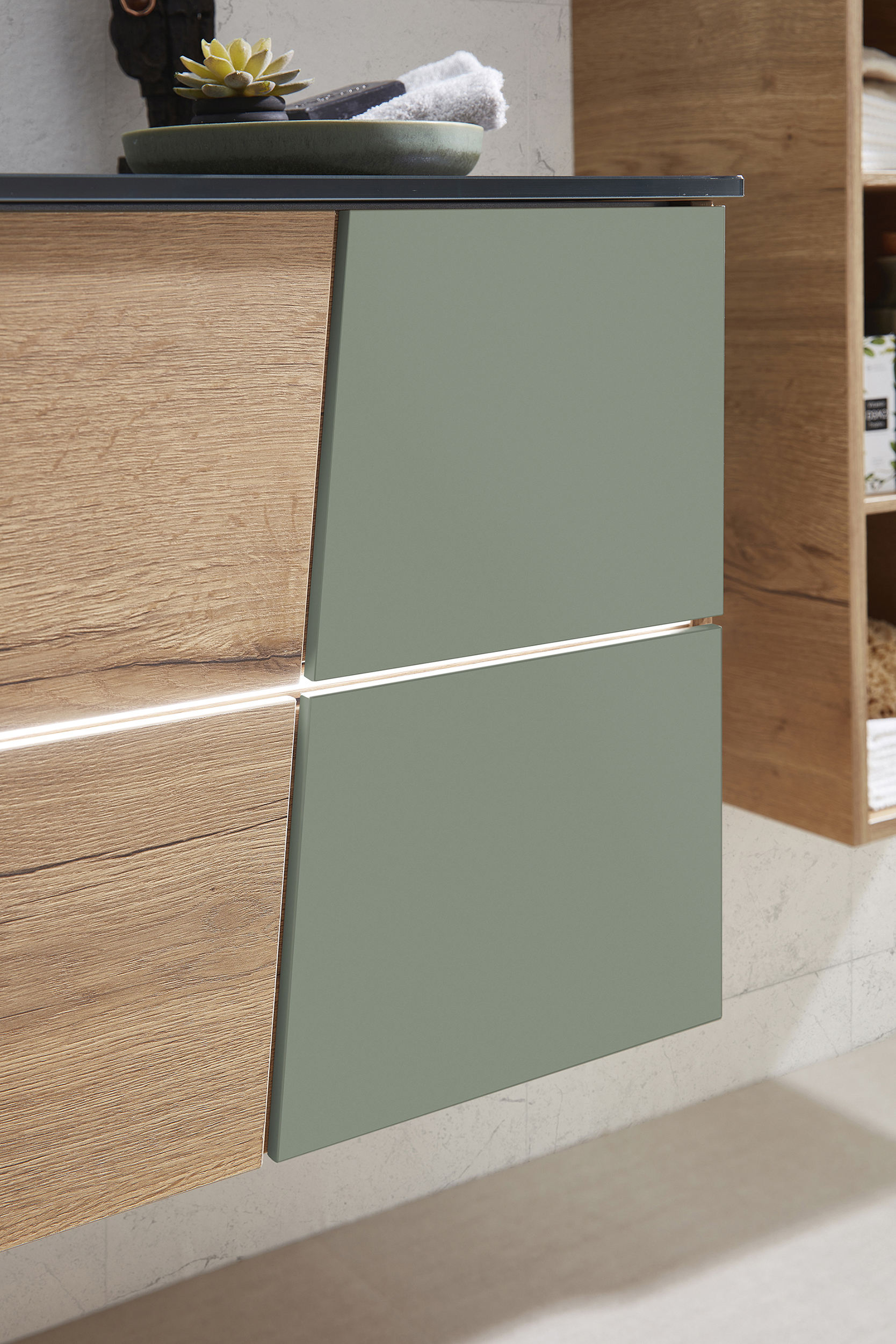 Badkombi, Eiche, Schilfgrün - Serie 7040