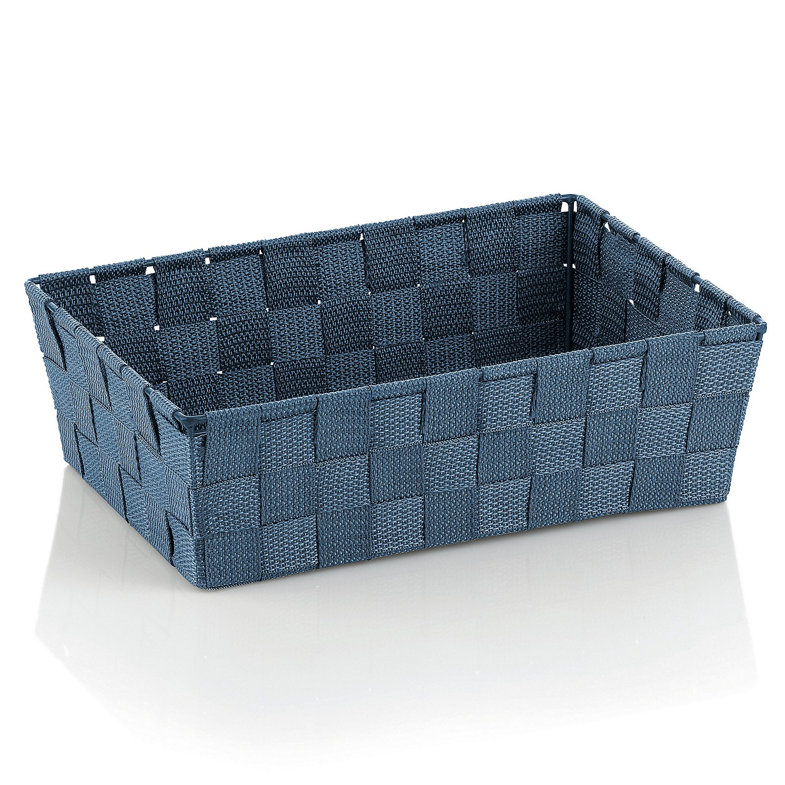 Korb Alvaro 20,5x8,5x29,5 cm - PP-Faserband rauchblau