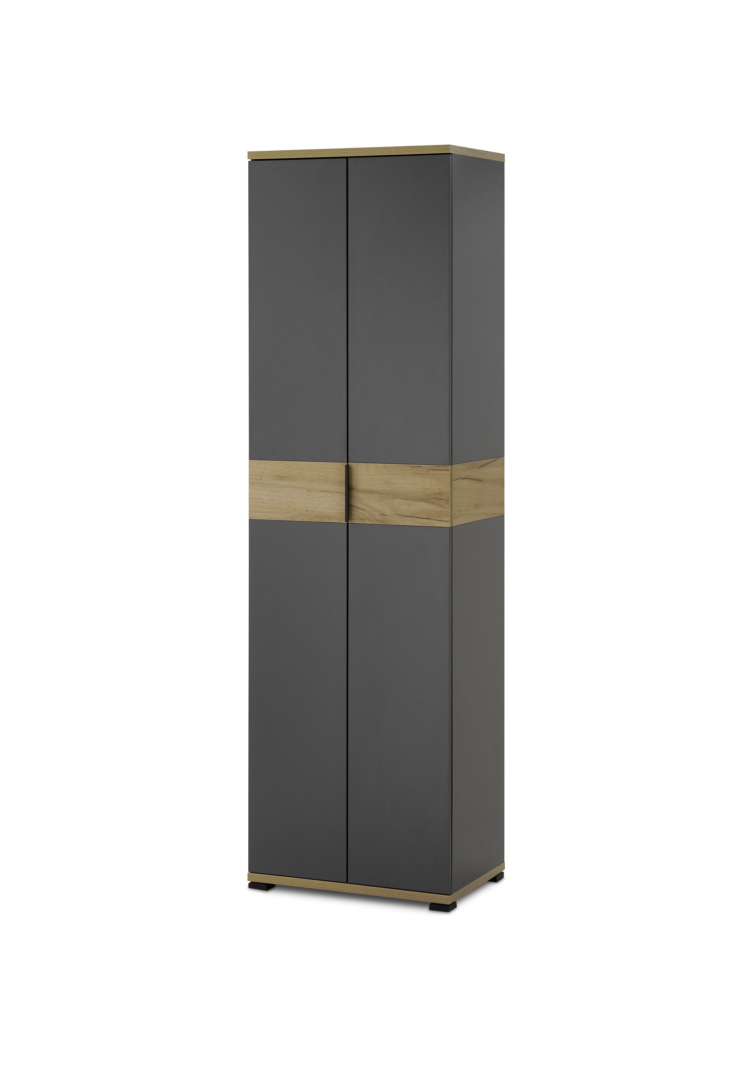 Garderobenschrank, graphit, eiche - Granera