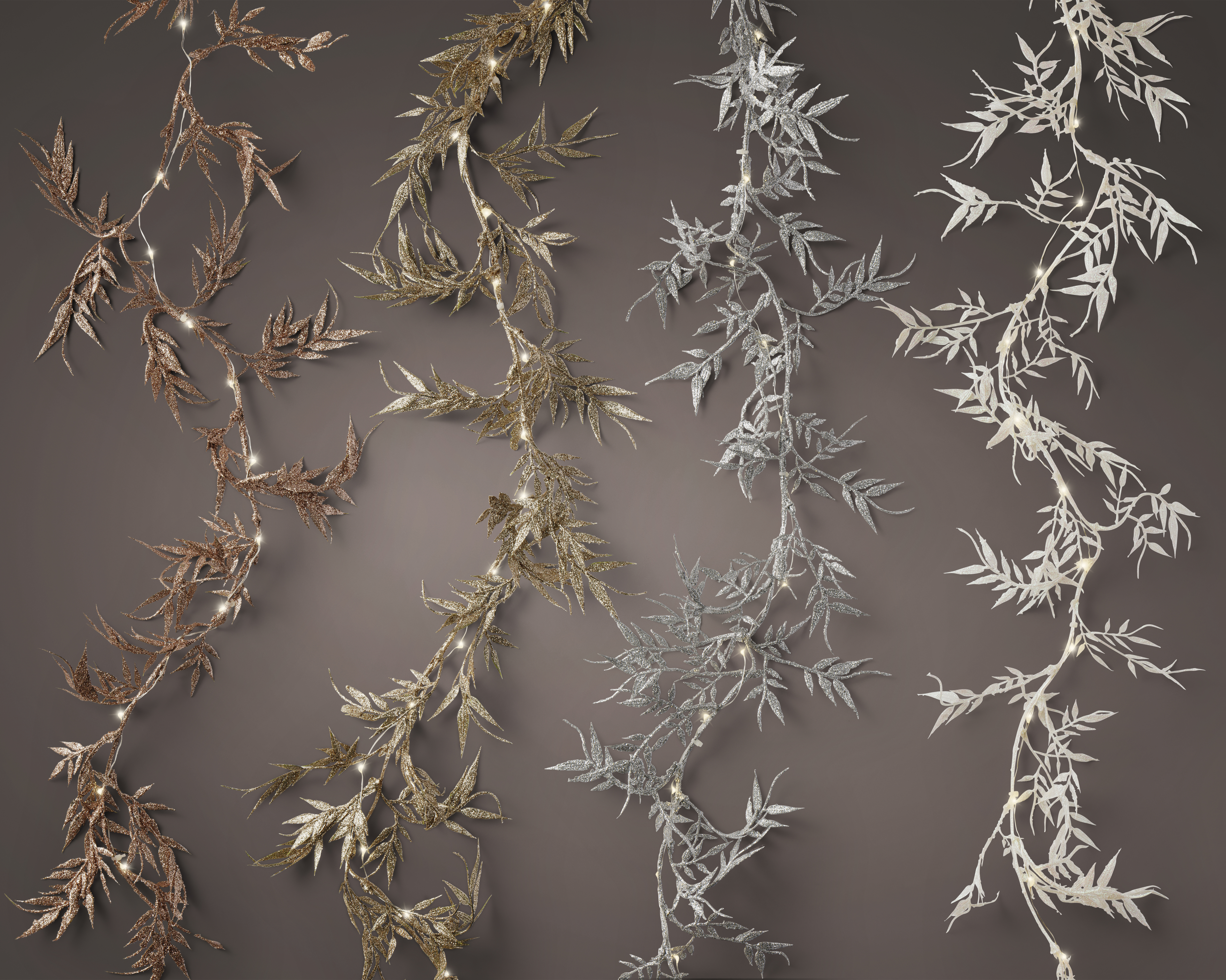 LED Deco Strang - silber/warmes weiss, PVC, 150cm-30L