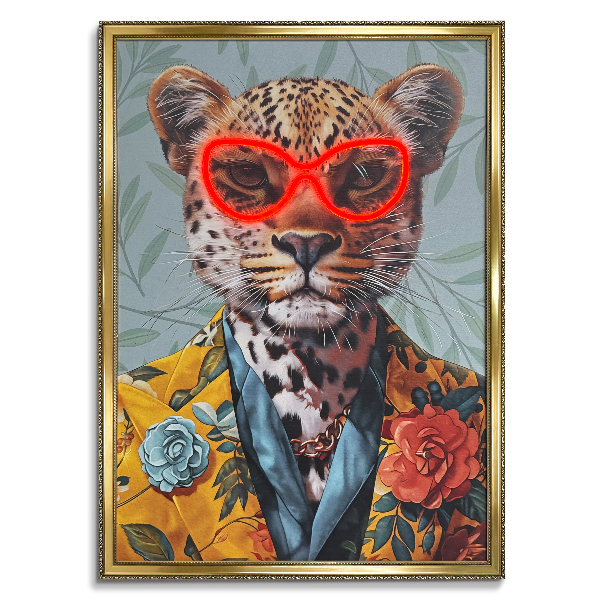 Neon LED Art Black - 50x70cm, dandy panther