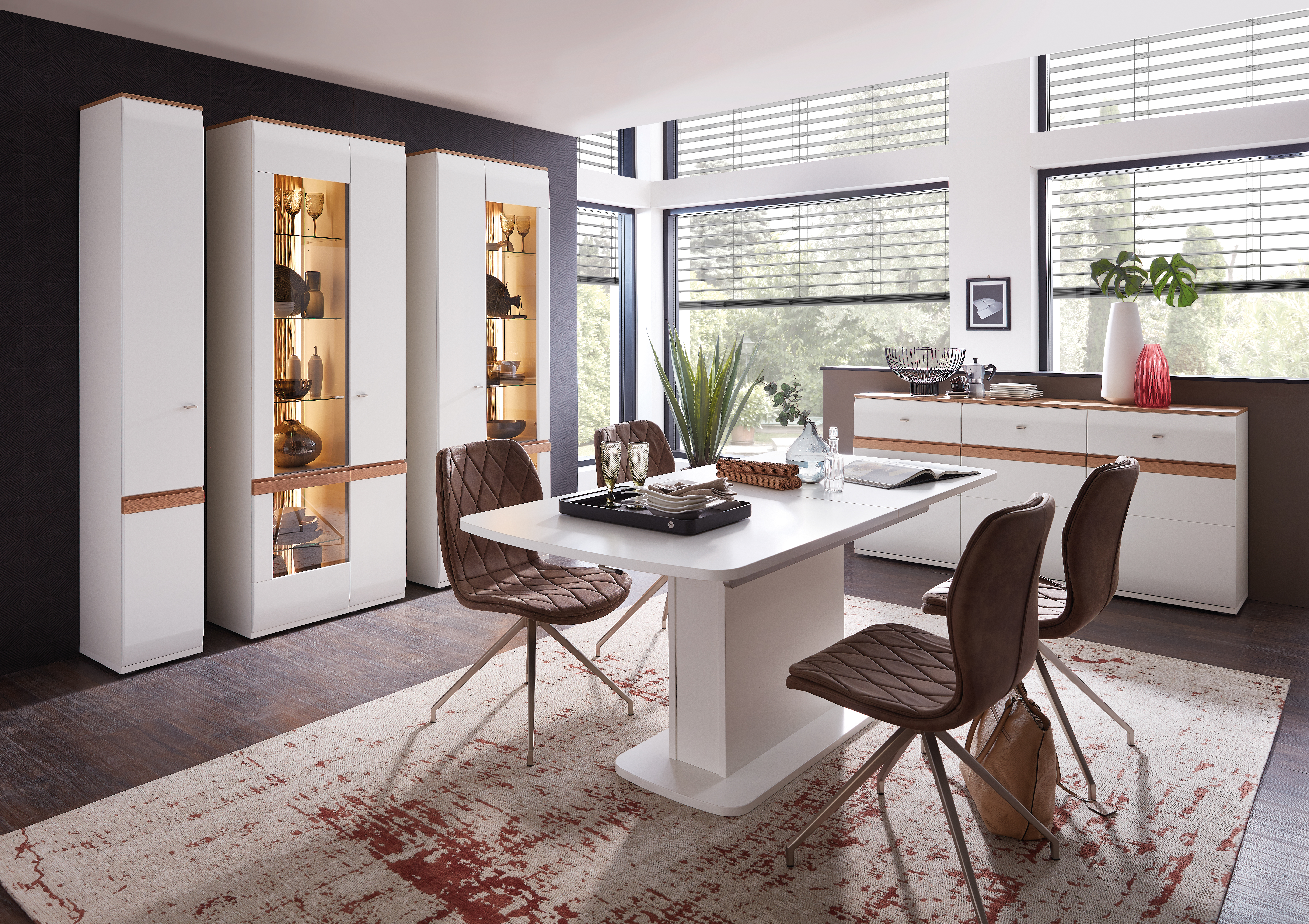 Sideboard, 3-türig, Griff Eiche gebeizt - EM Turin