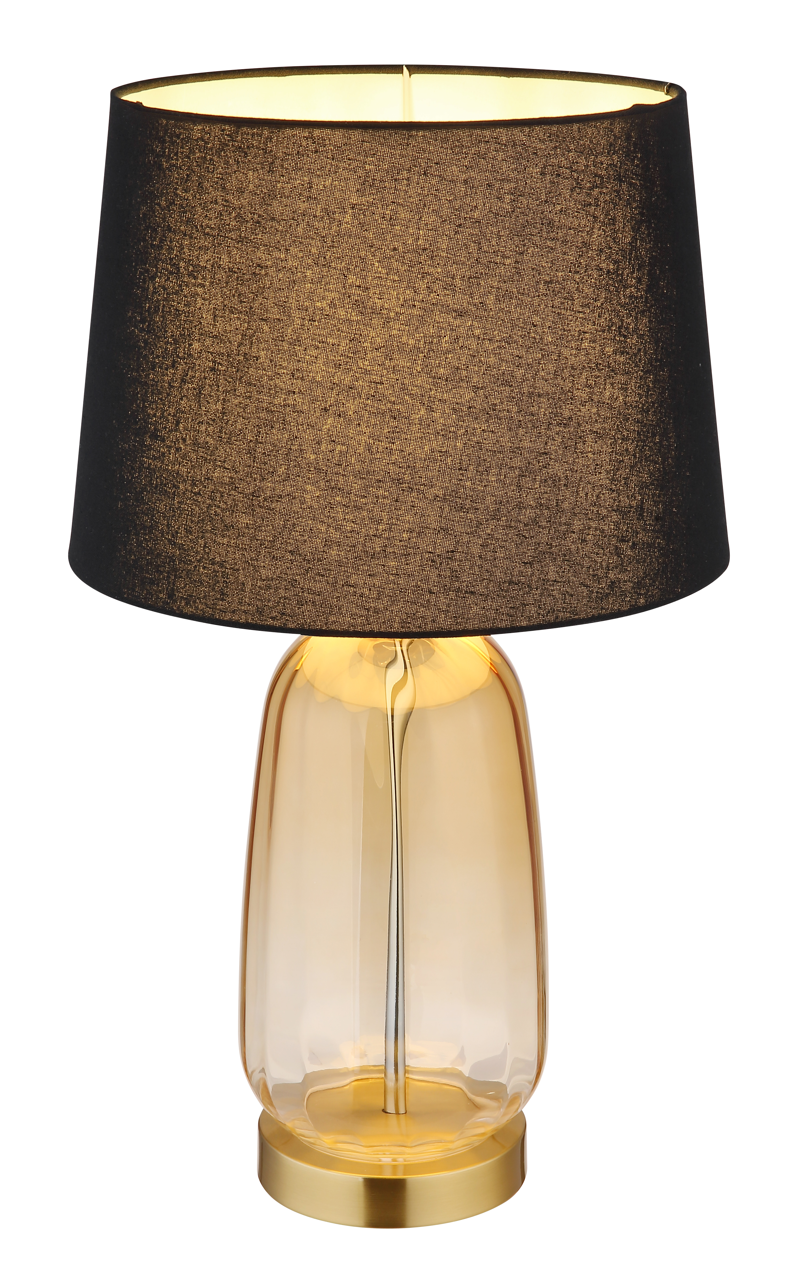 Tischleuchte CLASSY - 1xE27, Metall messingfarben, Ø30x52cm