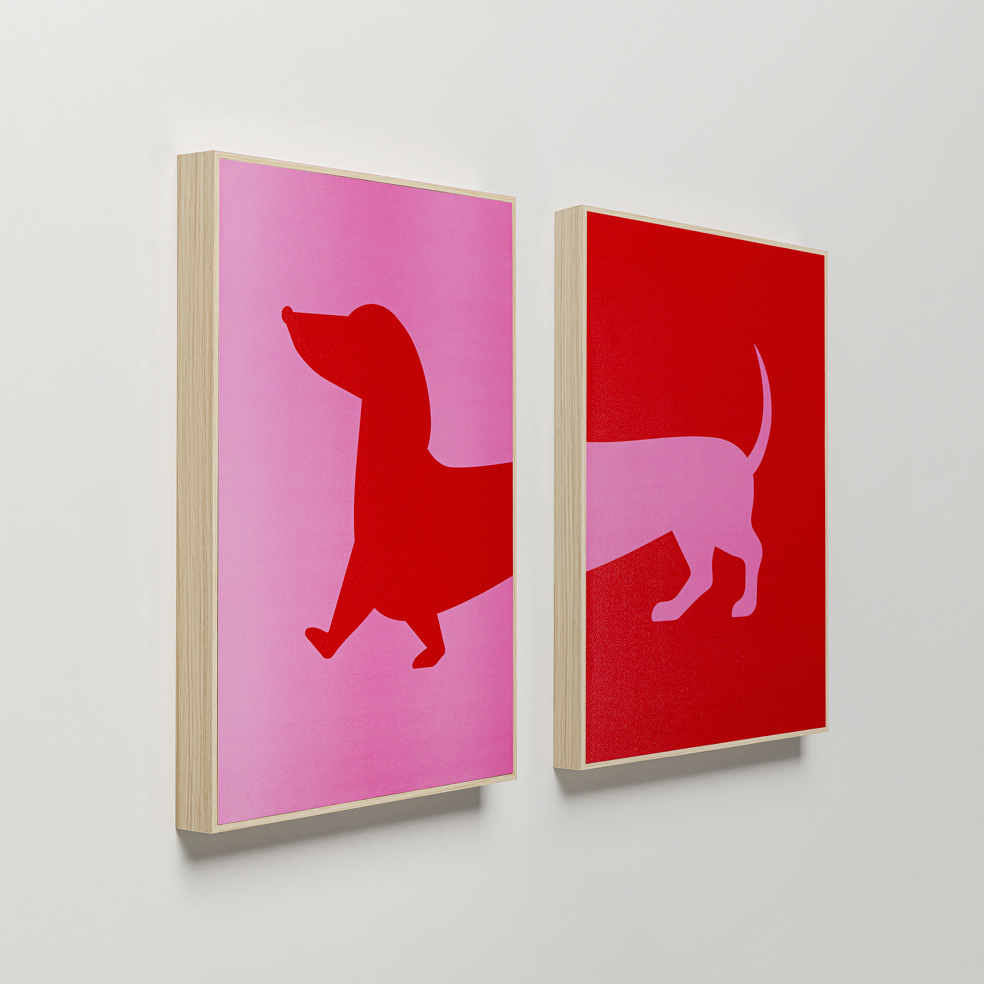 Gerahmtes Bild Dog Frankie, 2-er Set - Bilder