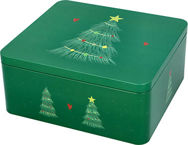 Gebäckdosenset Christmas Tree - groß, eckig,  Größe L+XL