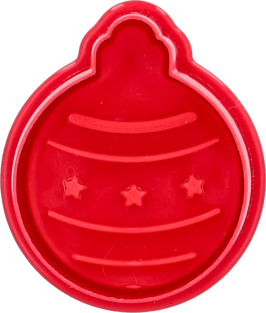 Kunststoff-Ausstechform Christbaumkugel - Dear Santa, mit Auswerfer