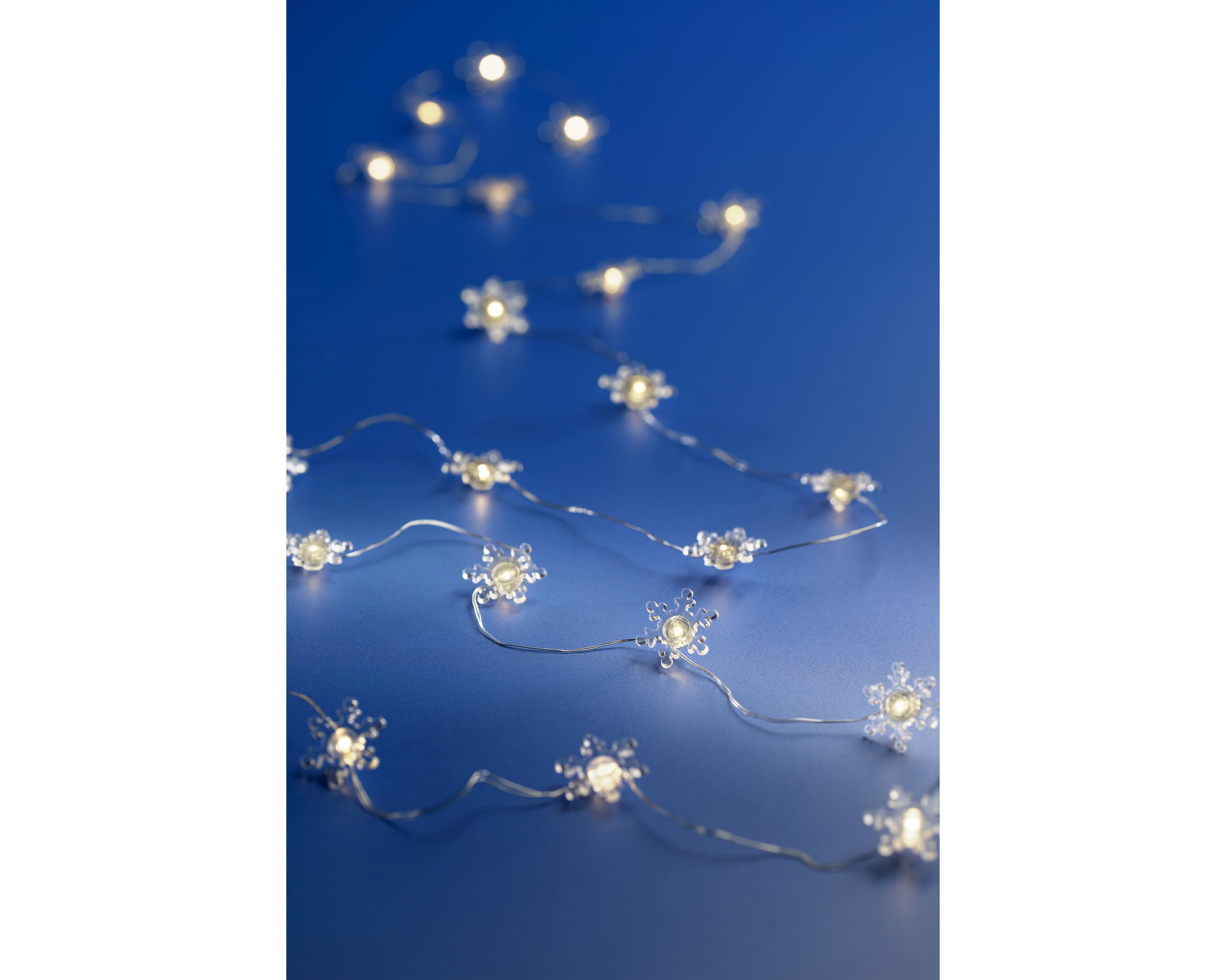 LED Deco Strang - silber/warmes weiss, PVC, 190cm-20L