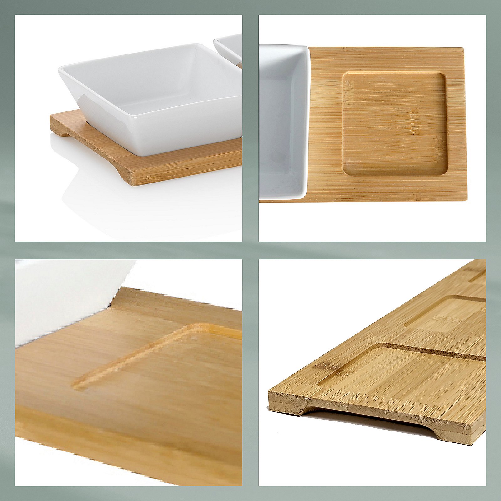Schalen-Set Philipa 12x5x33,5 cm - Porzellan weiß