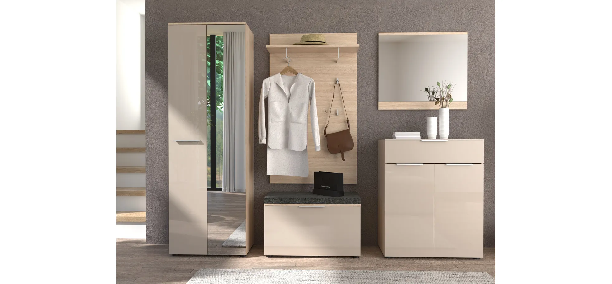 Garderobenschrank, Riva Eiche - Ilaria