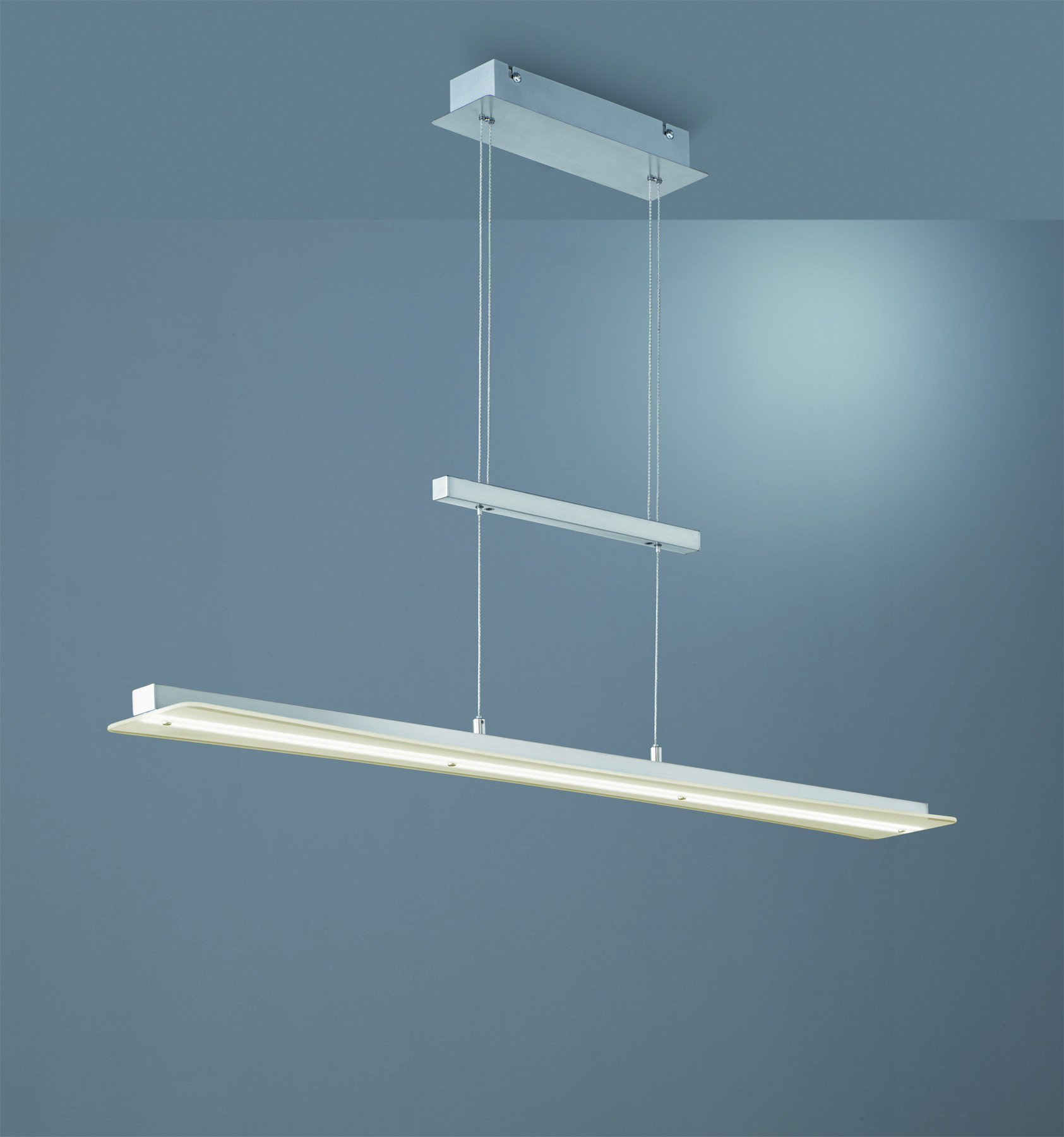 Pendelleuchte Smash - 1flg., Metall/Nickel matt,100x150 cm