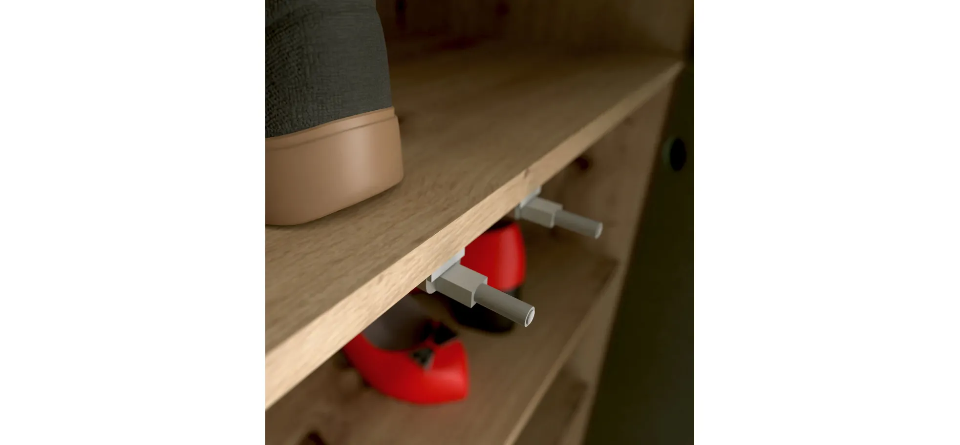 Schuhschrank, Artisan Oak, 3 Türen - Faid