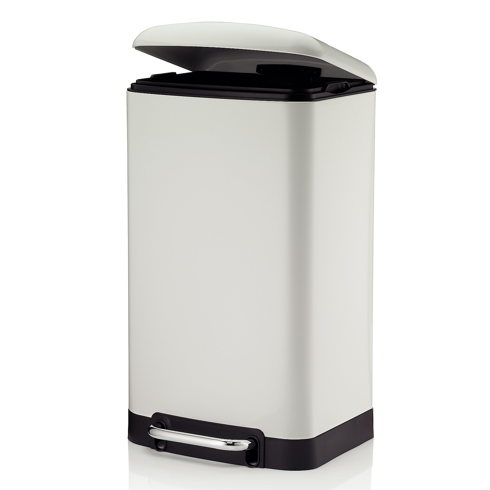 Treteimer Davino 30,5x61x34 cm - Metall weiß