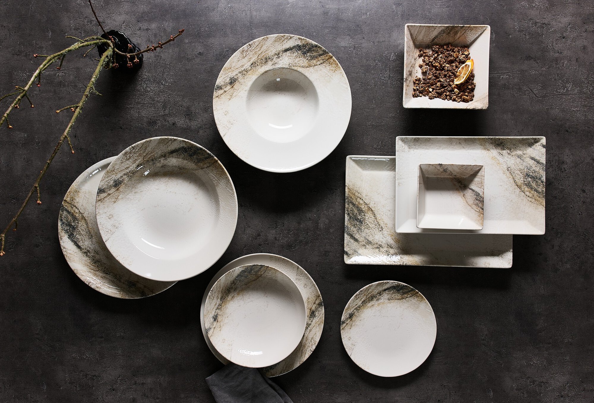 Pizzateller Arezzo 30 cm - Steinzeug, spülmaschinenfest, rund