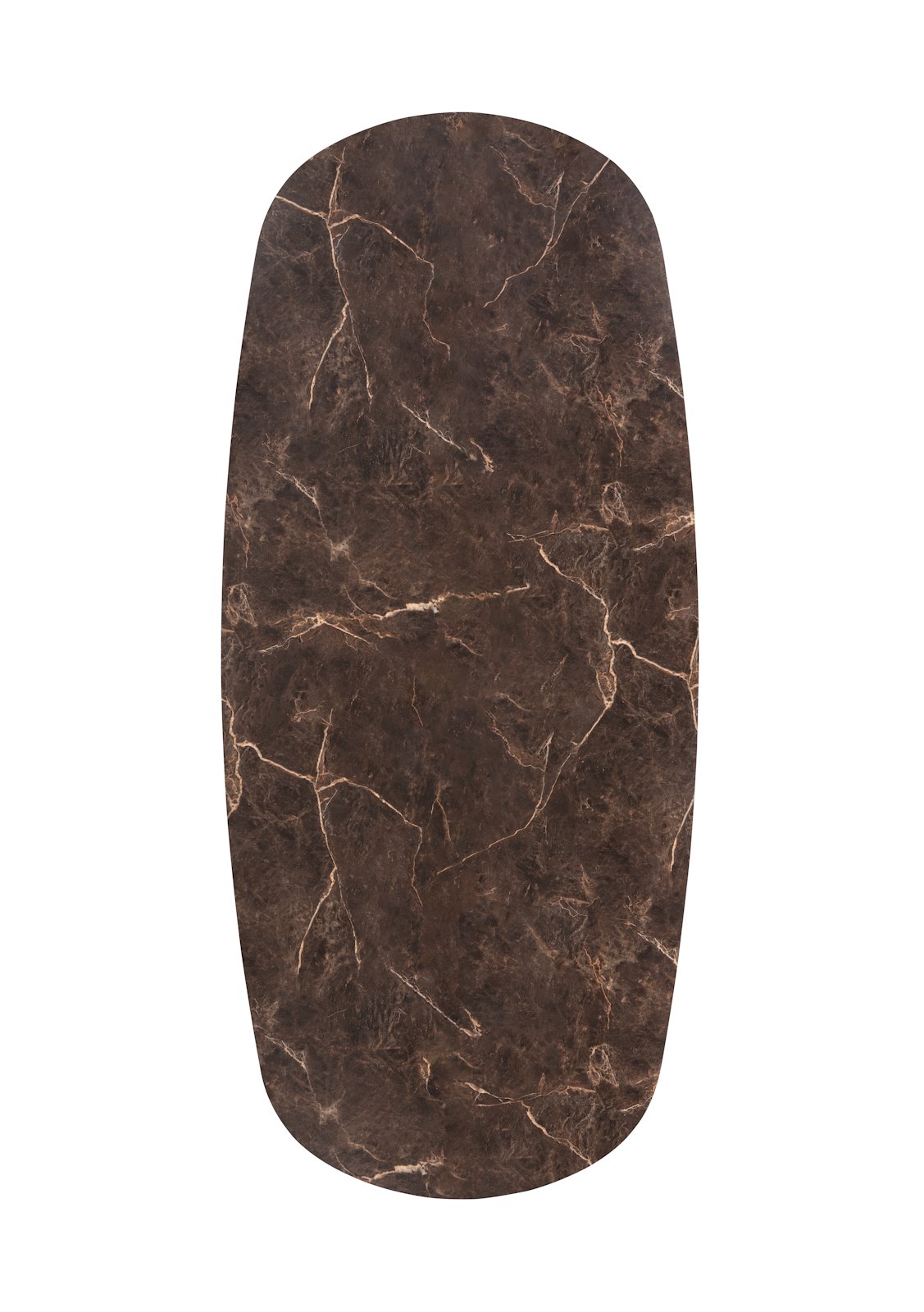 Esstisch, oval, Marmoroptik braun  - Caletta