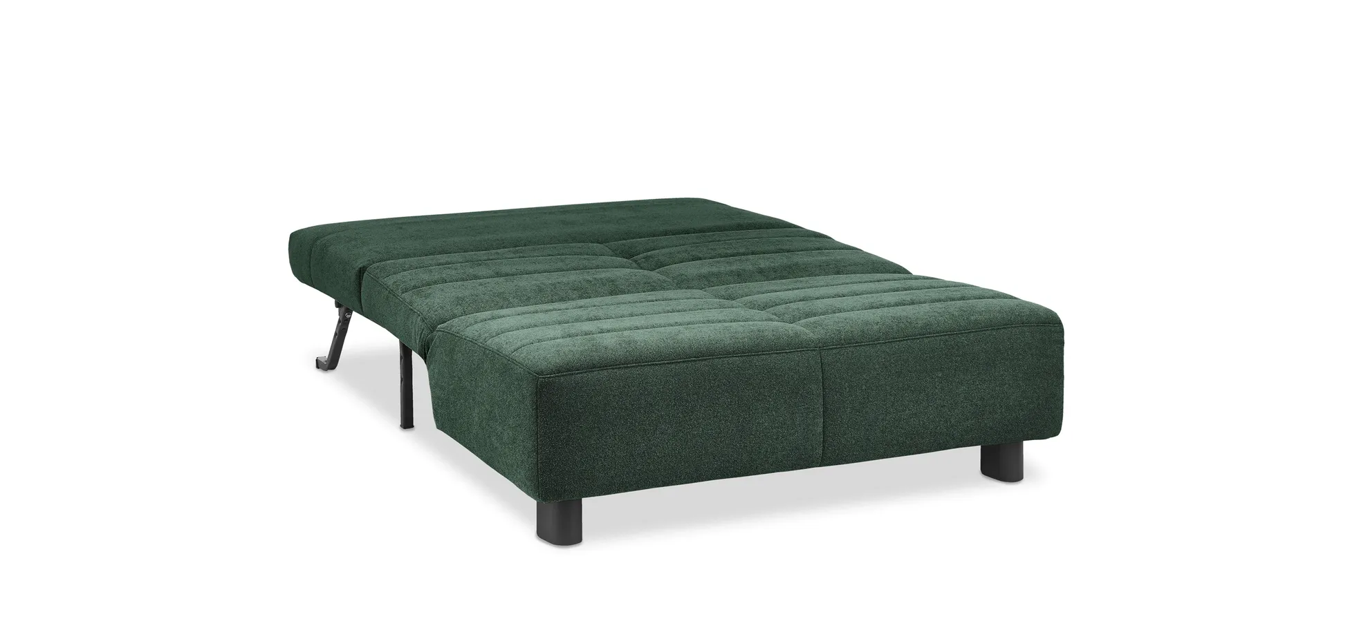  Faltsofa Easy - 2-Sitzer ohne Armlehne, ca. 140 cm inkl. Schlaffunktion, Stoff, Dunkelgrün