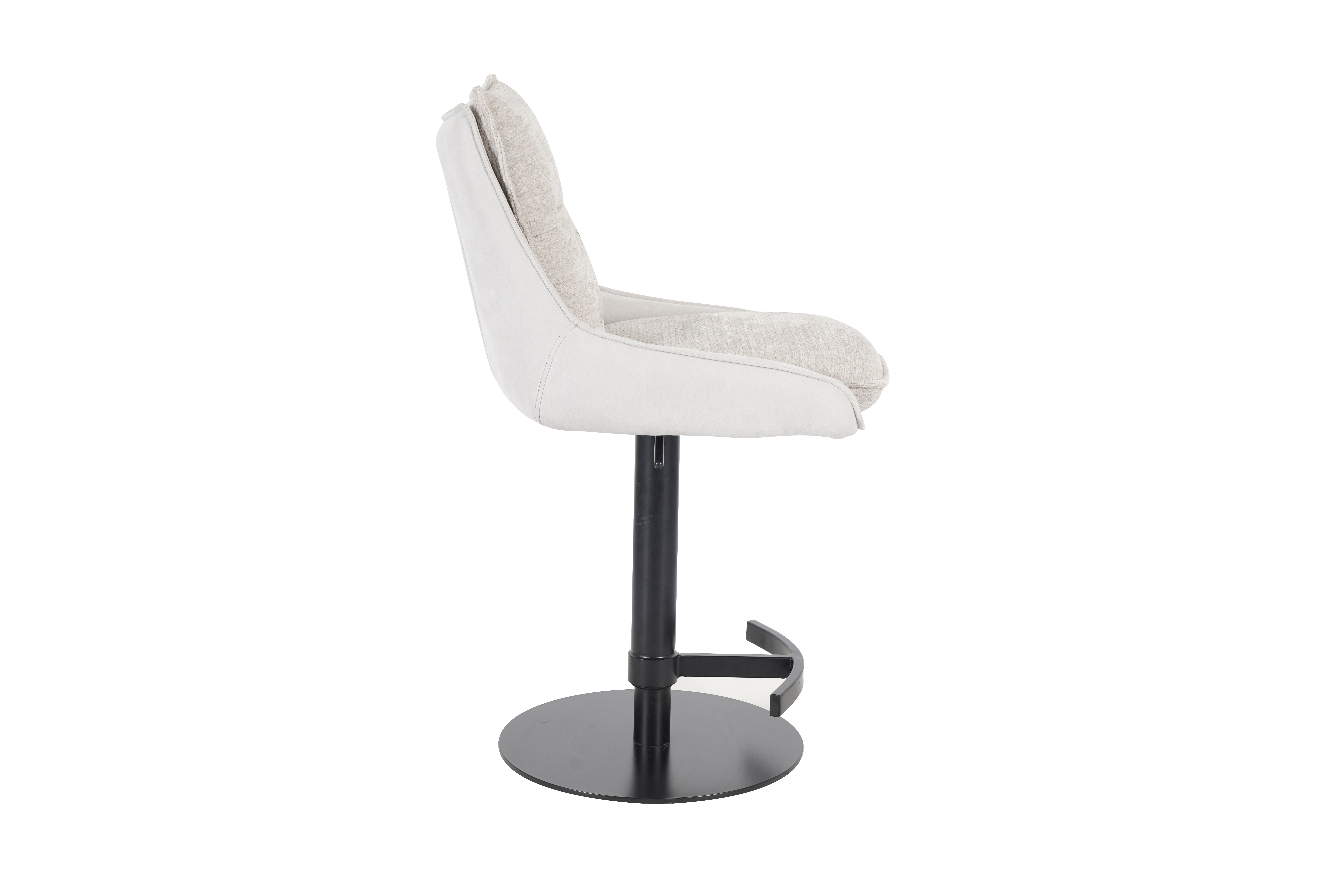 Barhocker, höhenverstellbar, Bezug silver - Mandy