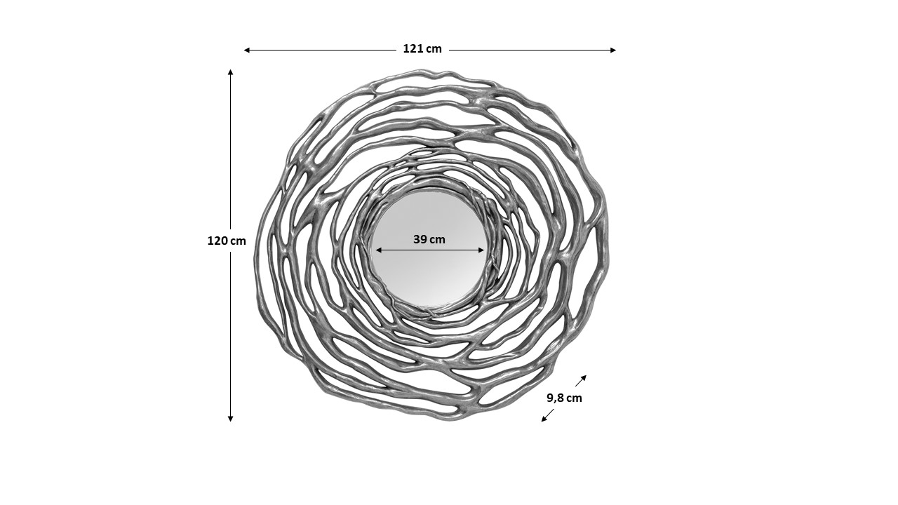 Wandspiegel Twiggy Silber - Spiegel