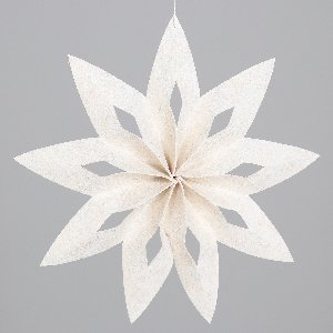 Stern Hänger aus Filz - creme, 50 cm