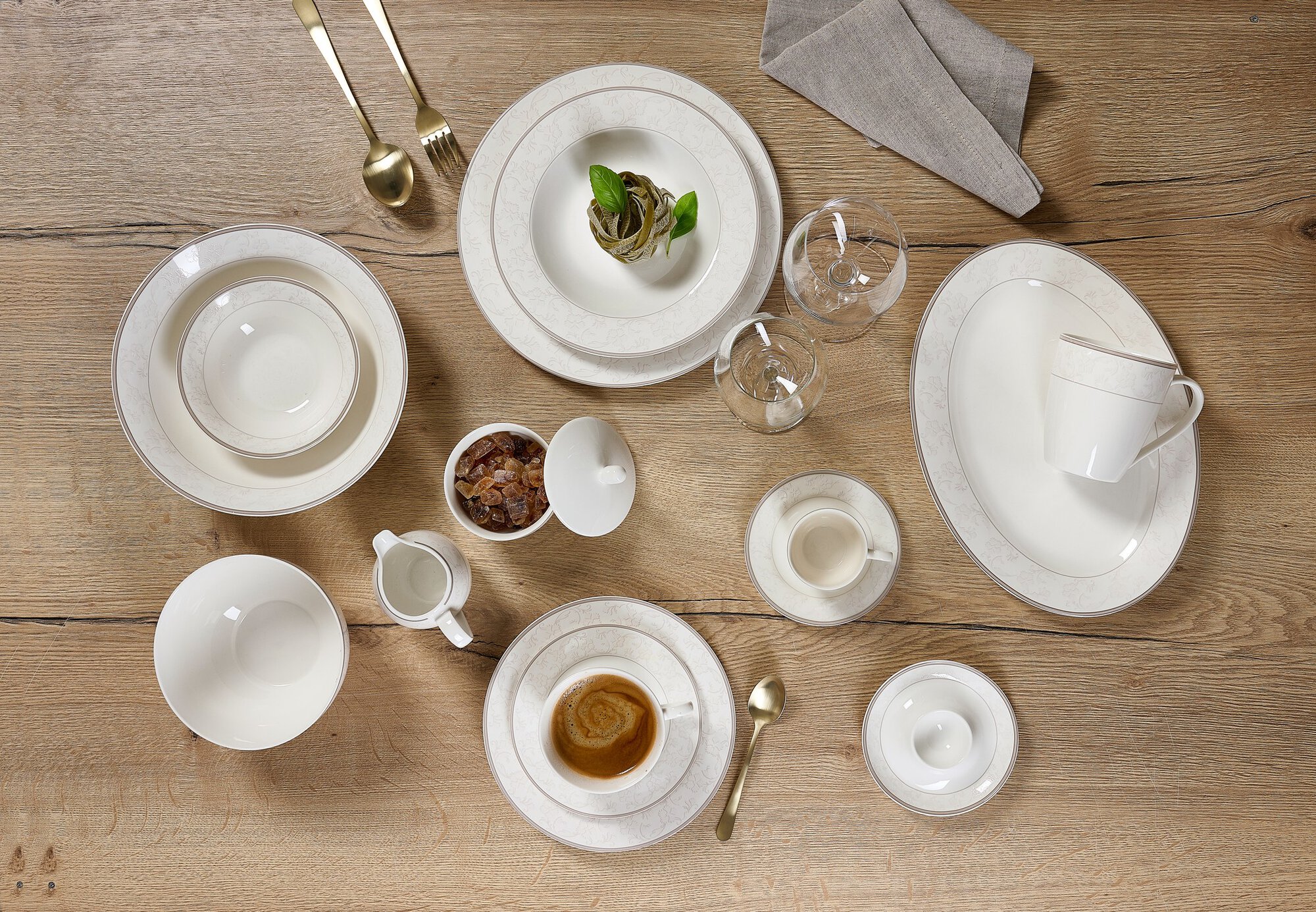 Espresso-Obertasse Isabella 90 ml - Porzellan, spülmaschinengeeignet, konisch