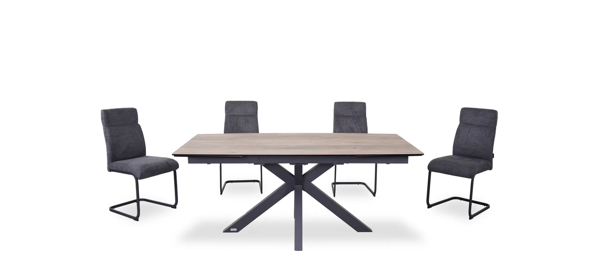 Schwingstuhl, Stoff anthrazit - Maida