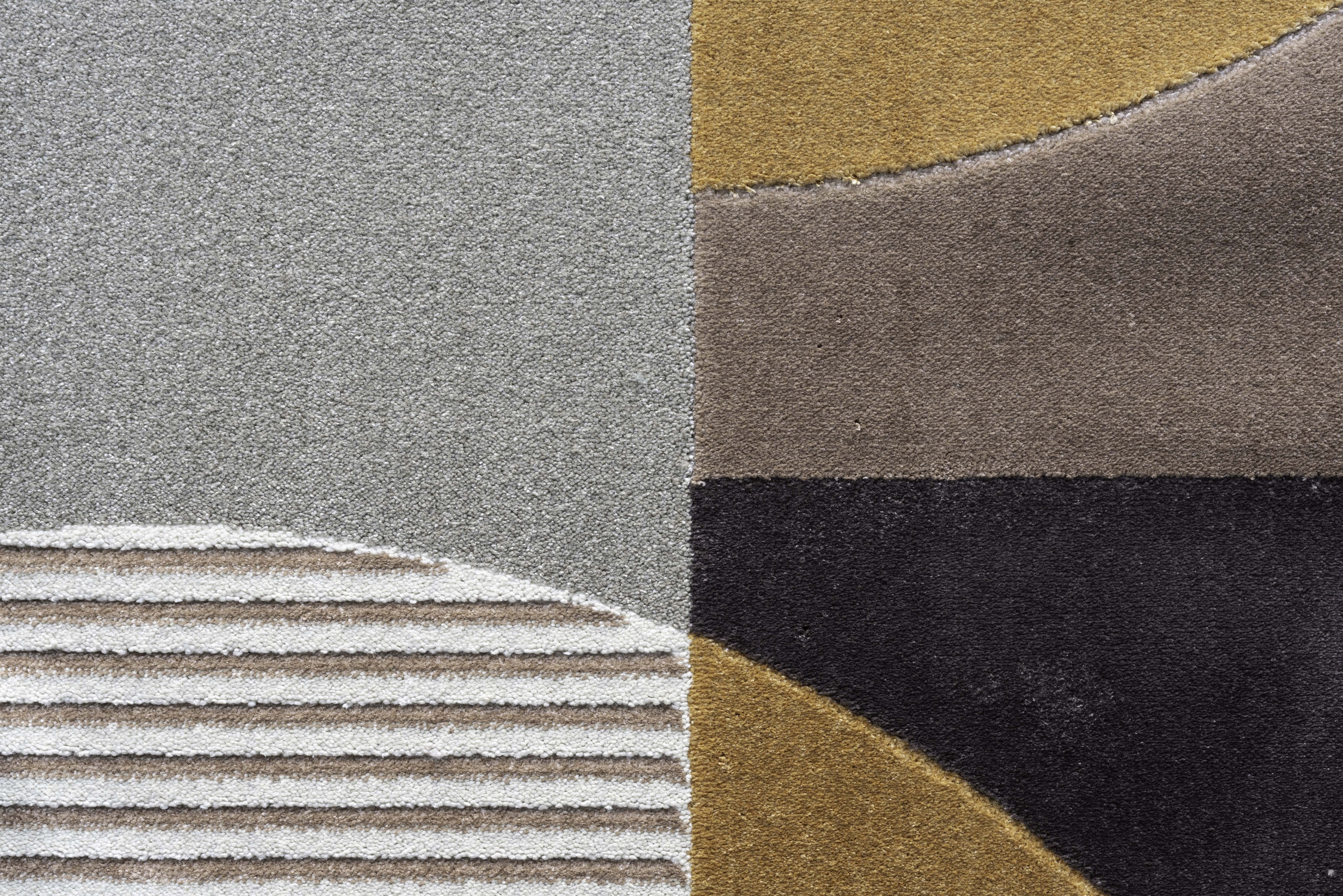 Webteppich, braun-weiß, 160x230 cm - Rilano