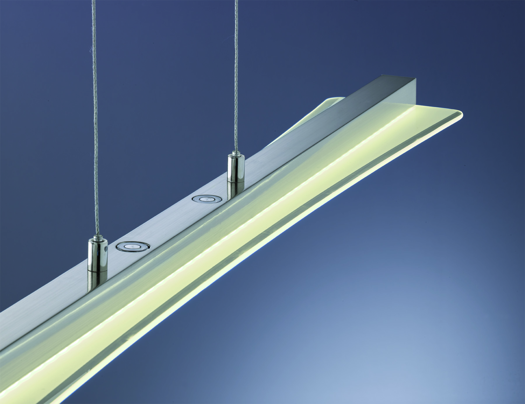 Pendelleuchte Smash - 1flg., Metall/Nickel matt,100x150 cm