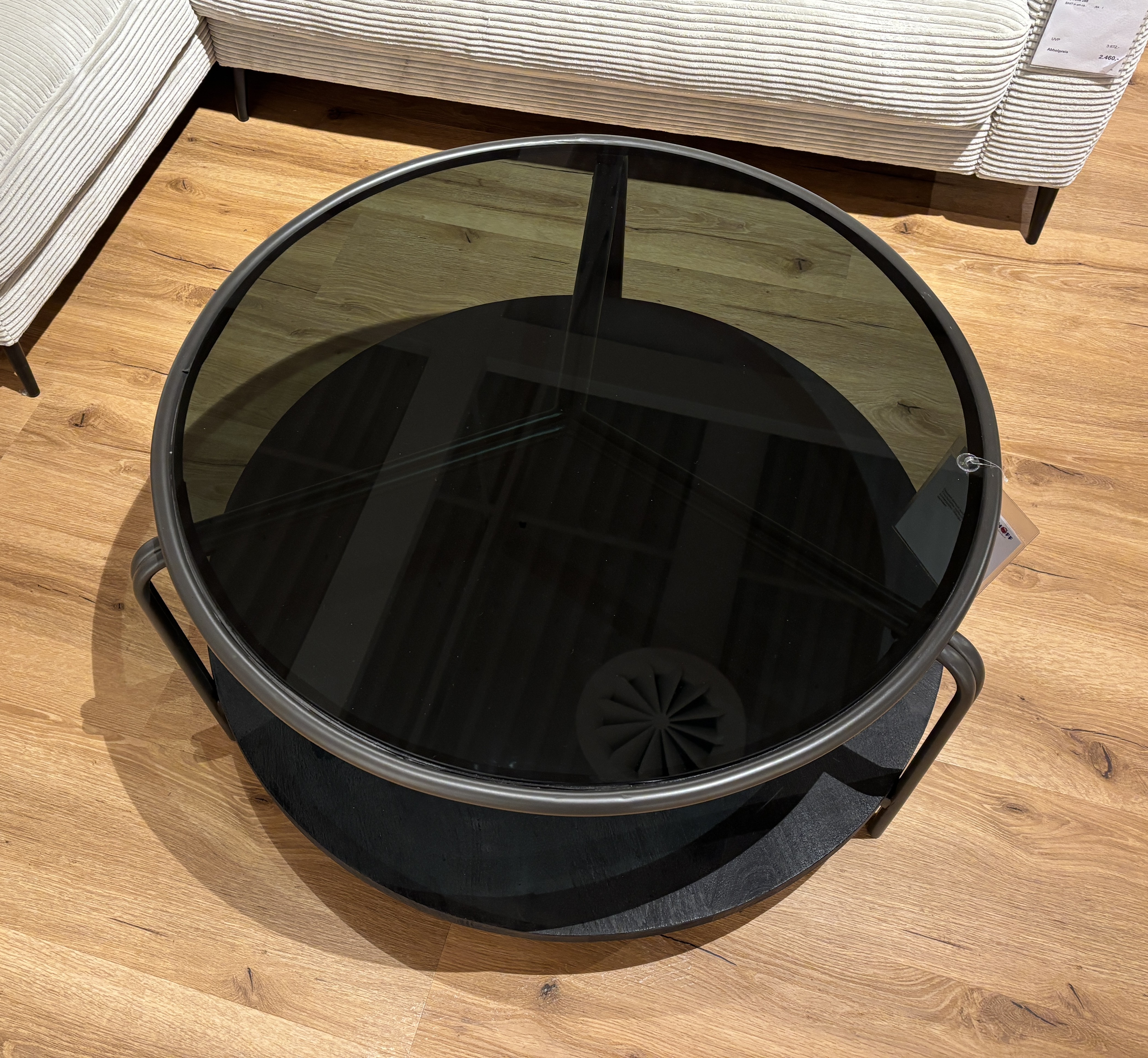 Couchtisch, schwarz, rund - Mykon 901