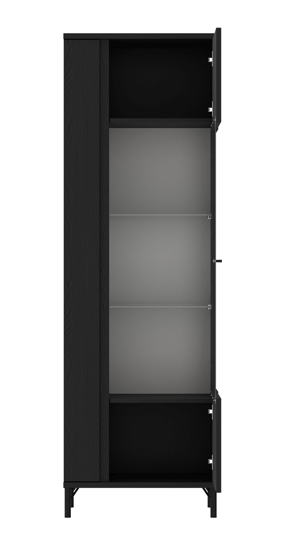 Vitrine, schwarz graphit - Waiola